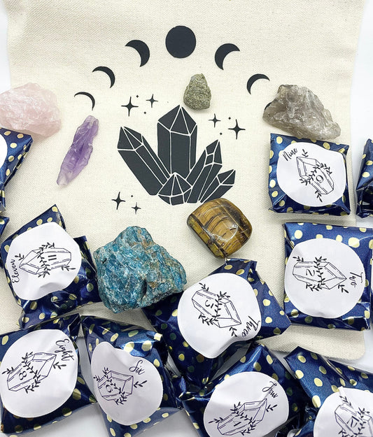 Crystal Advent Calendar, Advent Calendar For Adults Advent Calendar For Teens Witchy Gifts Gem Mystery Box Mystical Gem and Mineral Gift Box