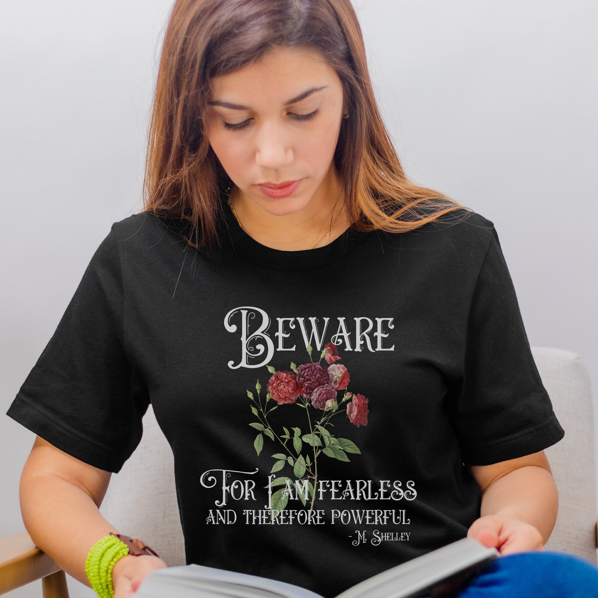 Dark Academia Shirt Feminist Shirt Mary Shelley Quote Goth Shirt Gothic Bookish Shirt Dark Cottagecore Shirt Literary Clothes Literary Gift