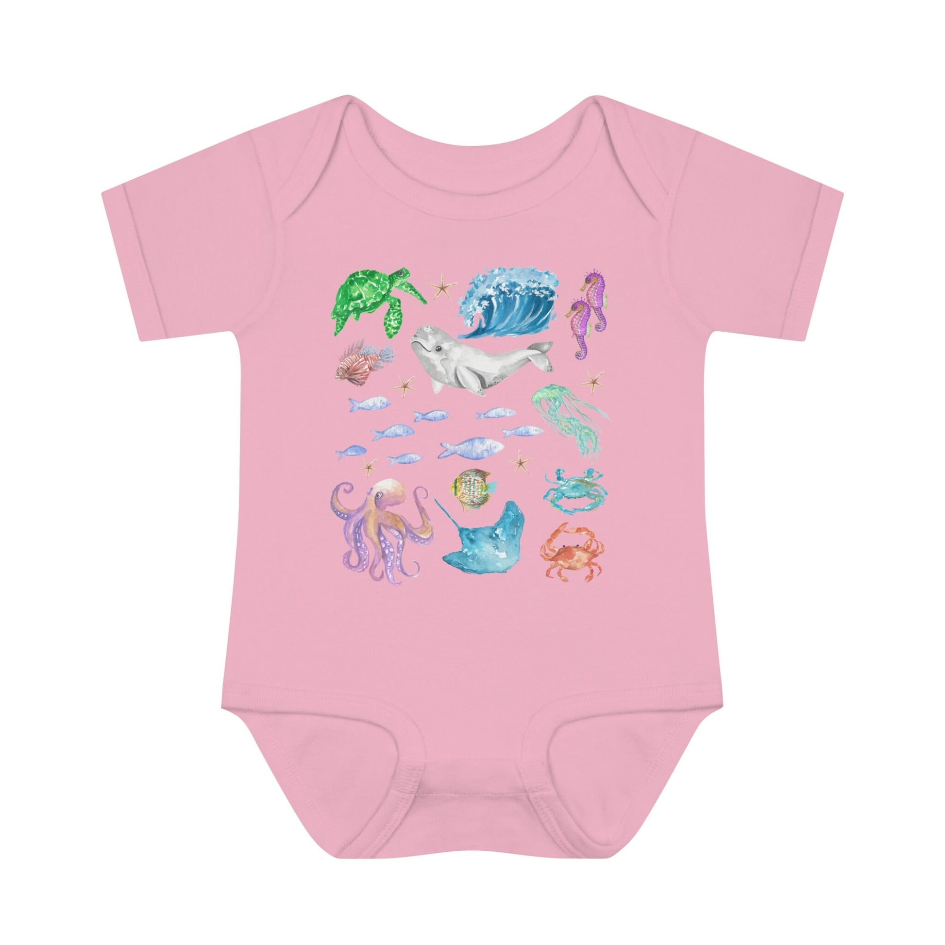 Ocean Animals Baby Bodysuit Oceancore Crustaceancore Sea Bodysuit Mermaid Core Baby Ocean First Birthday Ocean Baby Shower Gift 1st Birthday