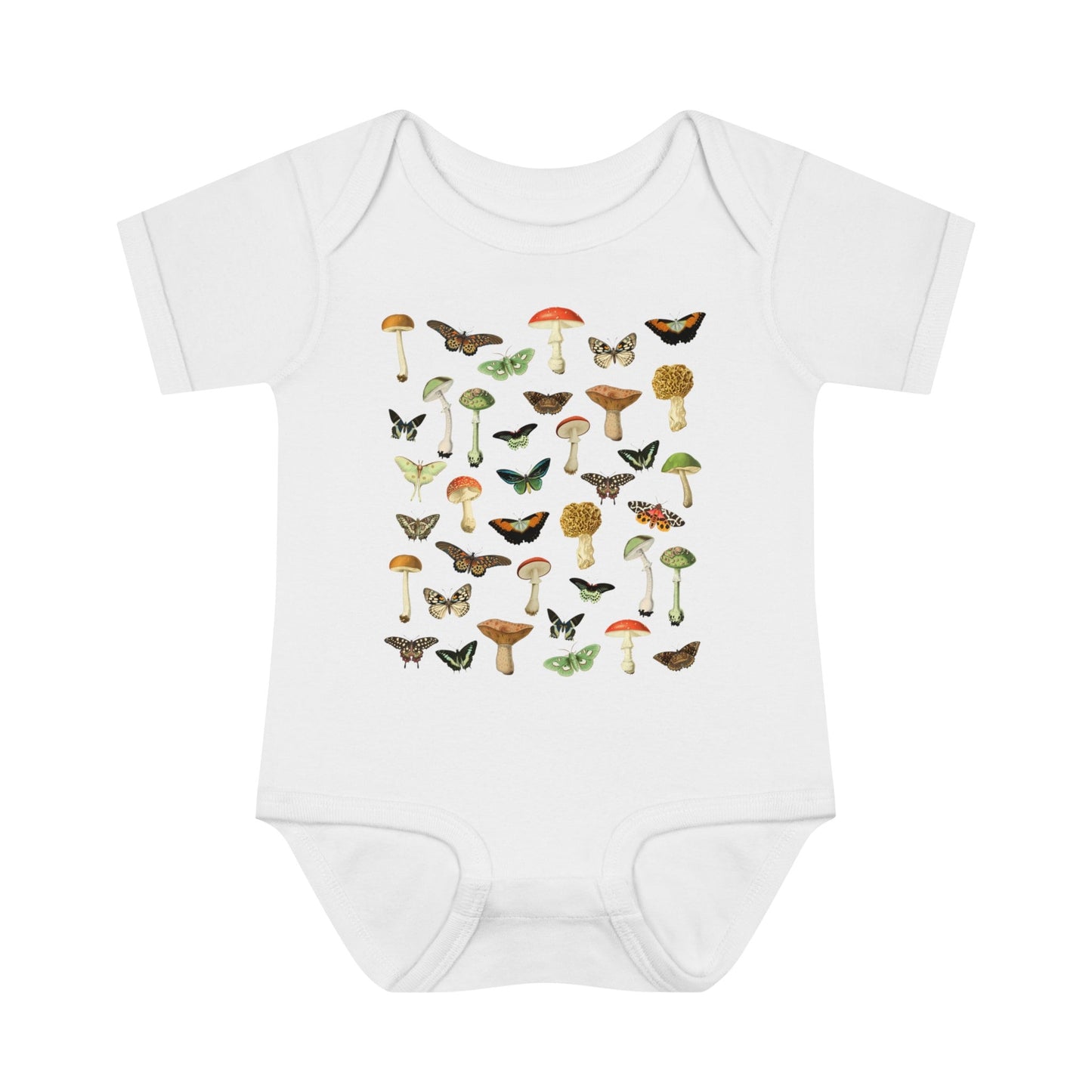 Mushroom Baby Bodysuit Butterfly Moth Cottagecore Baby Clothes Forest Baby Shower FairyCore Baby Party First Birthday Goblincore Tee