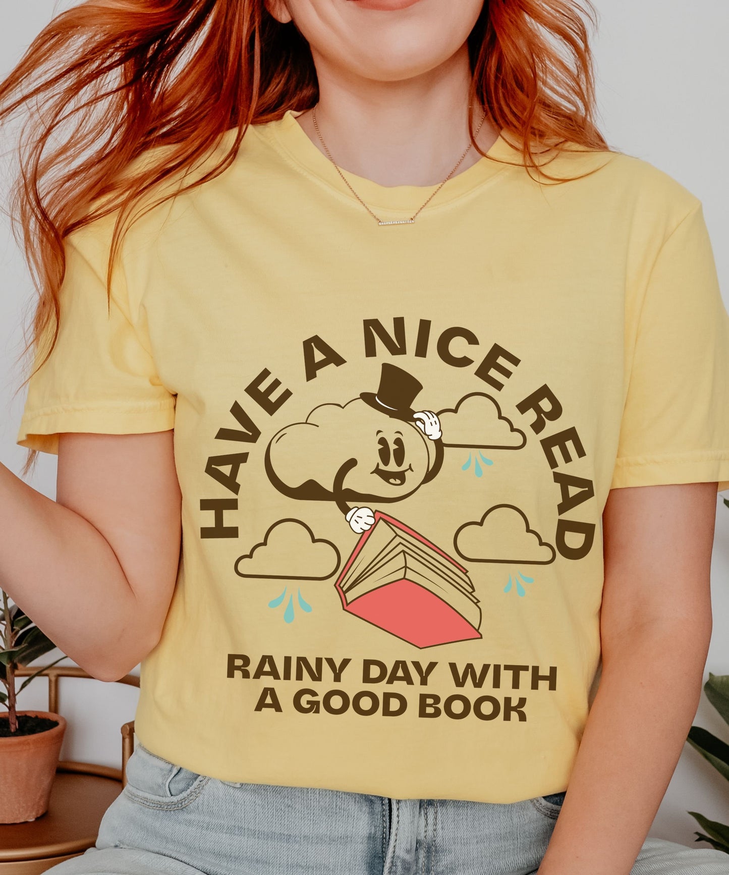 Have a Nice Read Shirt Retro Bookish Shirt Bookish Things Born To Read Book Shirts Women Rainy Aesthetic Tee Booklover Gift Books Merch TBR