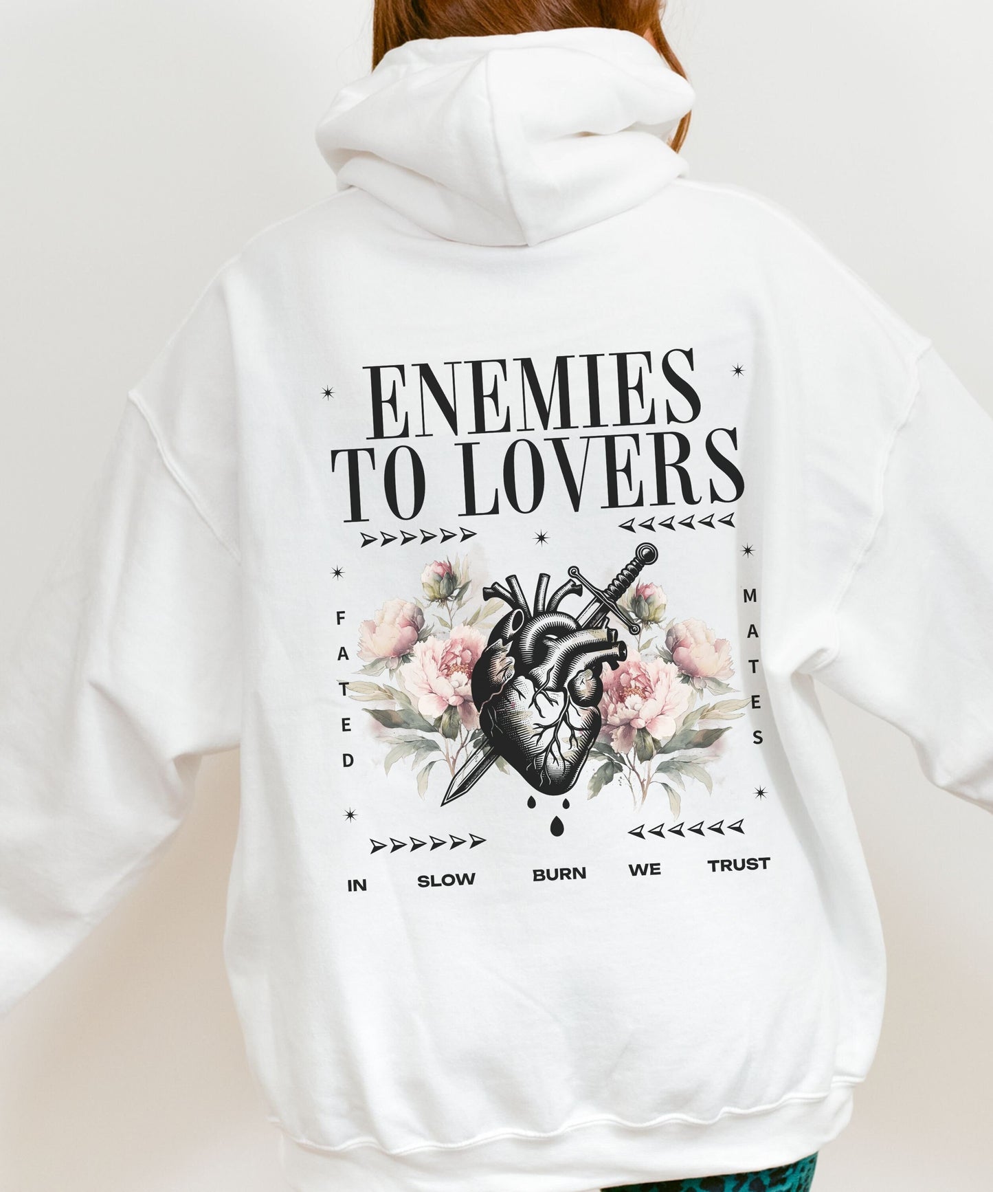 Enemies to Lovers Shirt Reading Hoodie Fated Mates Slow Burn Book Trope Sweatshirt Romantasy Bookish Merch Slowburn Romance Readers Shirt
