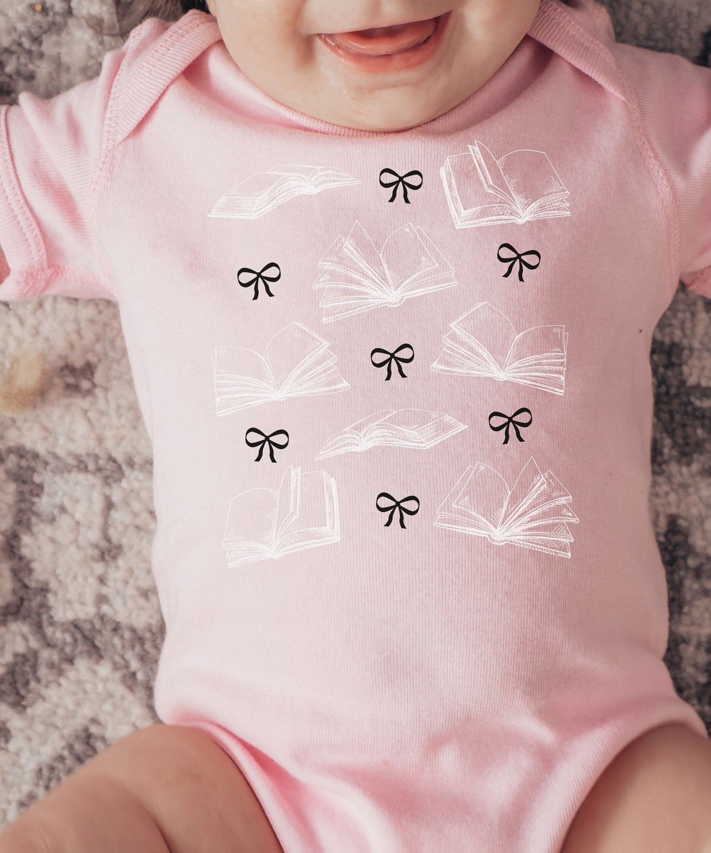Books and Bows Coquette Baby Bodysuit, Bookish Baby Gifts Book Baby Shower Bookworm Baby Dark Coquette Baby Girl Bodysuit Booklover Baby