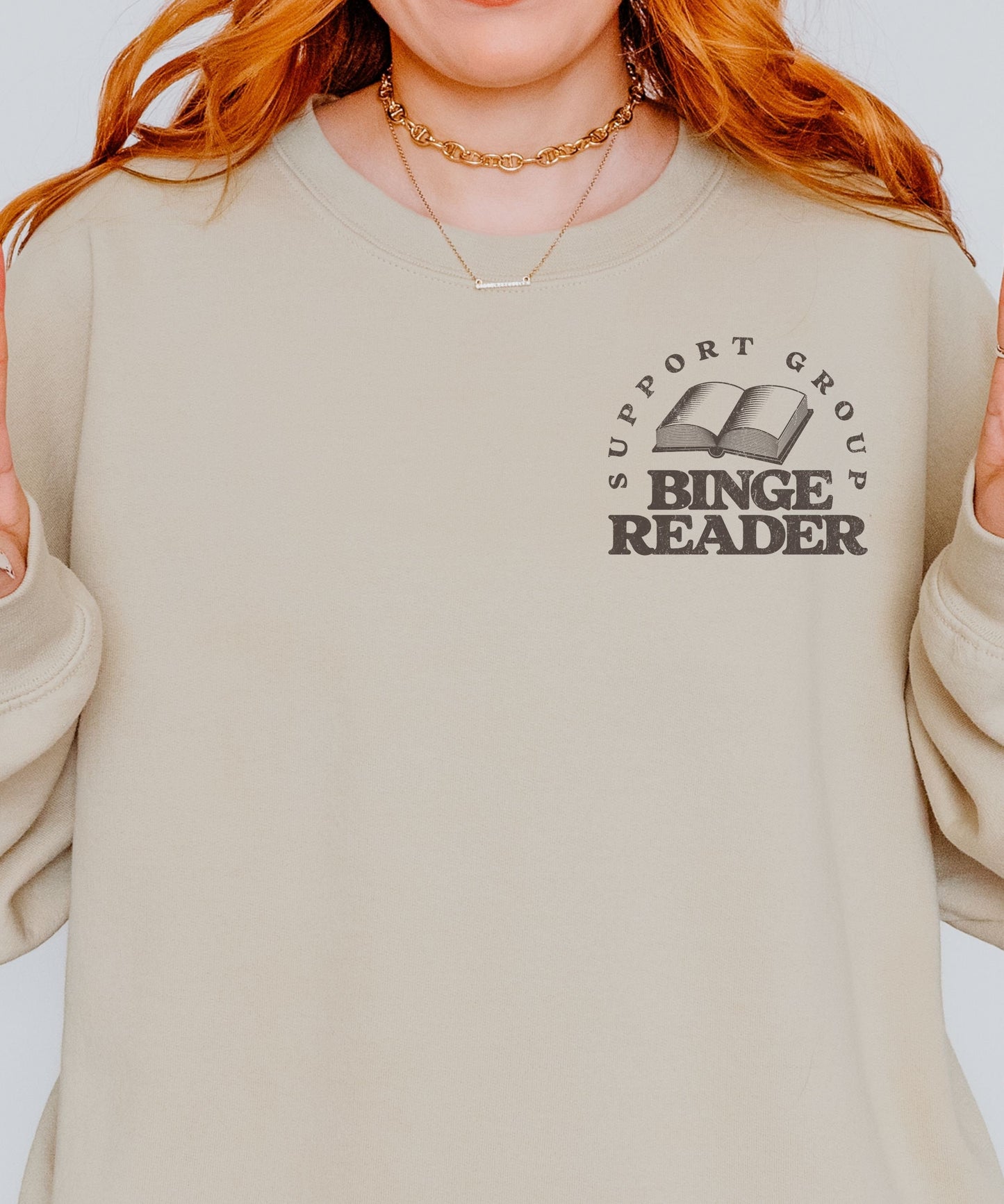 Binge Reader Support Group Sweatshirt Bookish Things Book Merch Romantasy Reader Book Club SweatShirt Book Lover Sweater Library Sweatshirt