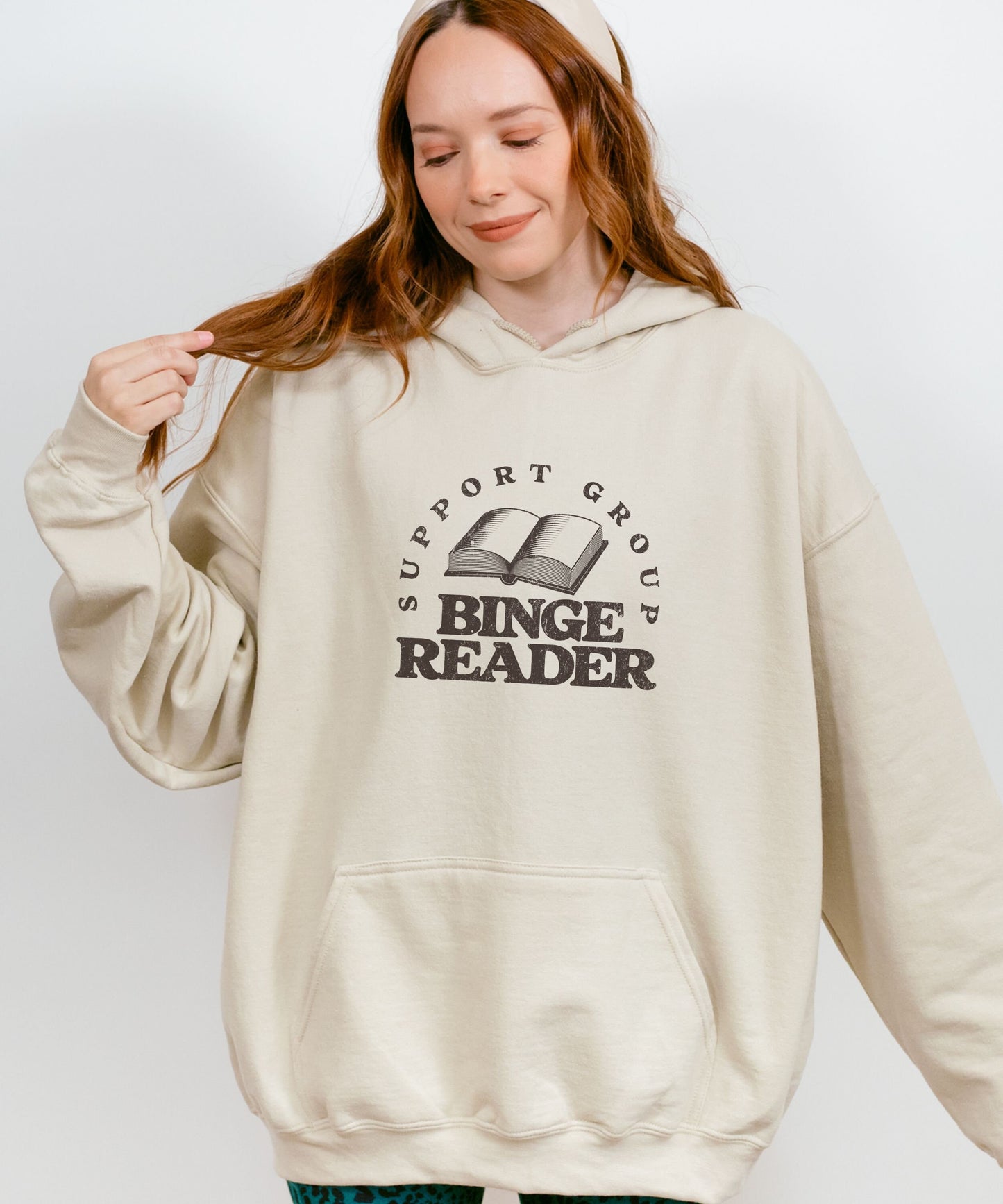 Binge Reader Support Group Hoodie Bookish Things Book Merch Romantasy Reader Book Club Hoodie Book Lover Library Sweatshirt Reading Hoodie
