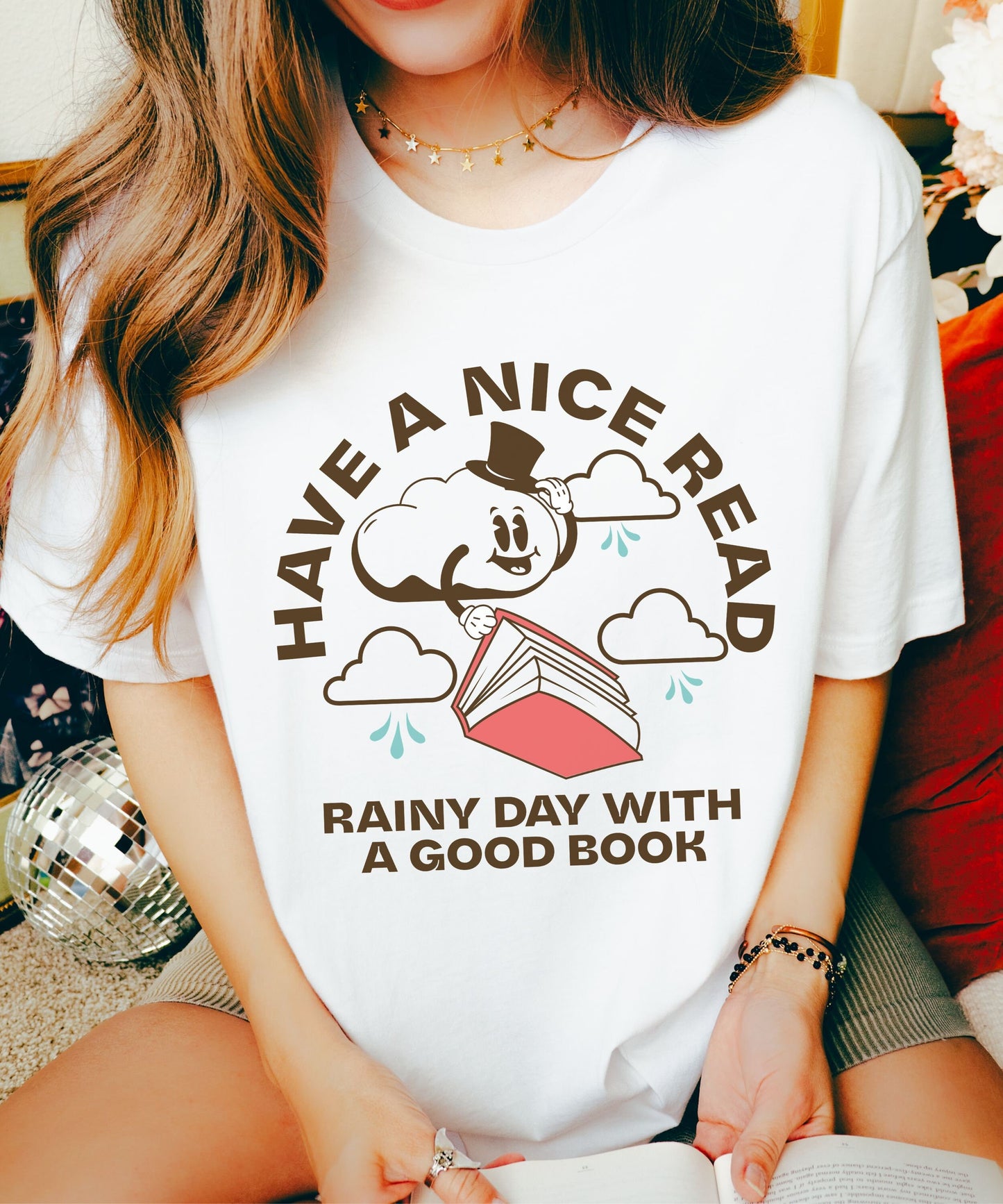 Have a Nice Read Shirt Retro Bookish Shirt Bookish Things Born To Read Book Shirts Women Rainy Aesthetic Tee Booklover Gift Books Merch TBR