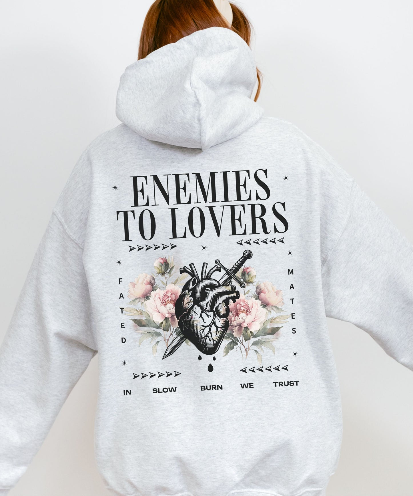 Enemies to Lovers Shirt Reading Hoodie Fated Mates Slow Burn Book Trope Sweatshirt Romantasy Bookish Merch Slowburn Romance Readers Shirt