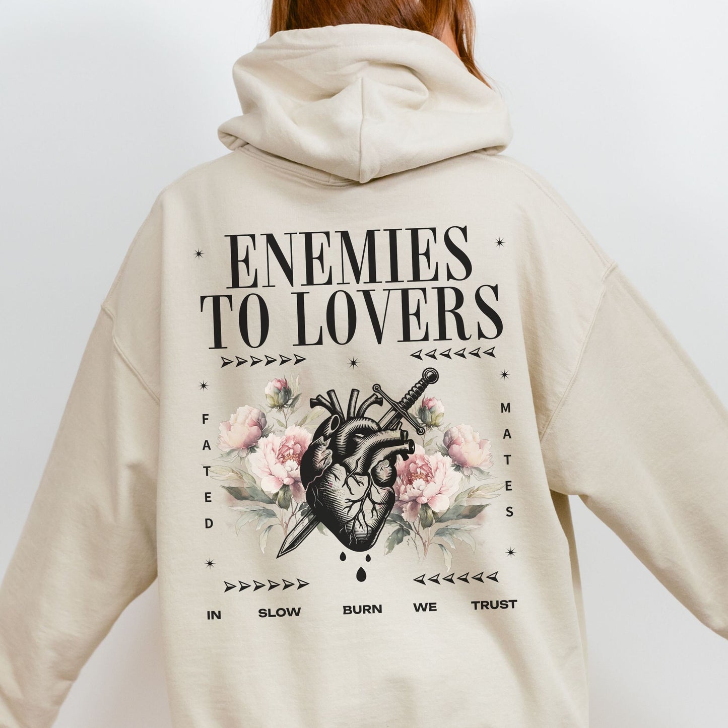 Enemies to Lovers Shirt Reading Hoodie Fated Mates Slow Burn Book Trope Sweatshirt Romantasy Bookish Merch Slowburn Romance Readers Shirt