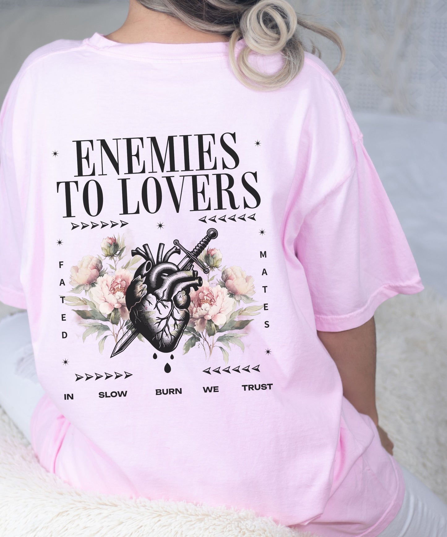Enemies To Lovers Shirt Slow Burn Book Tropes Shirt Dark Romance Smut Shirt Fated Mates Romantasy Reader Bookish Things Fantasy Romance Gift
