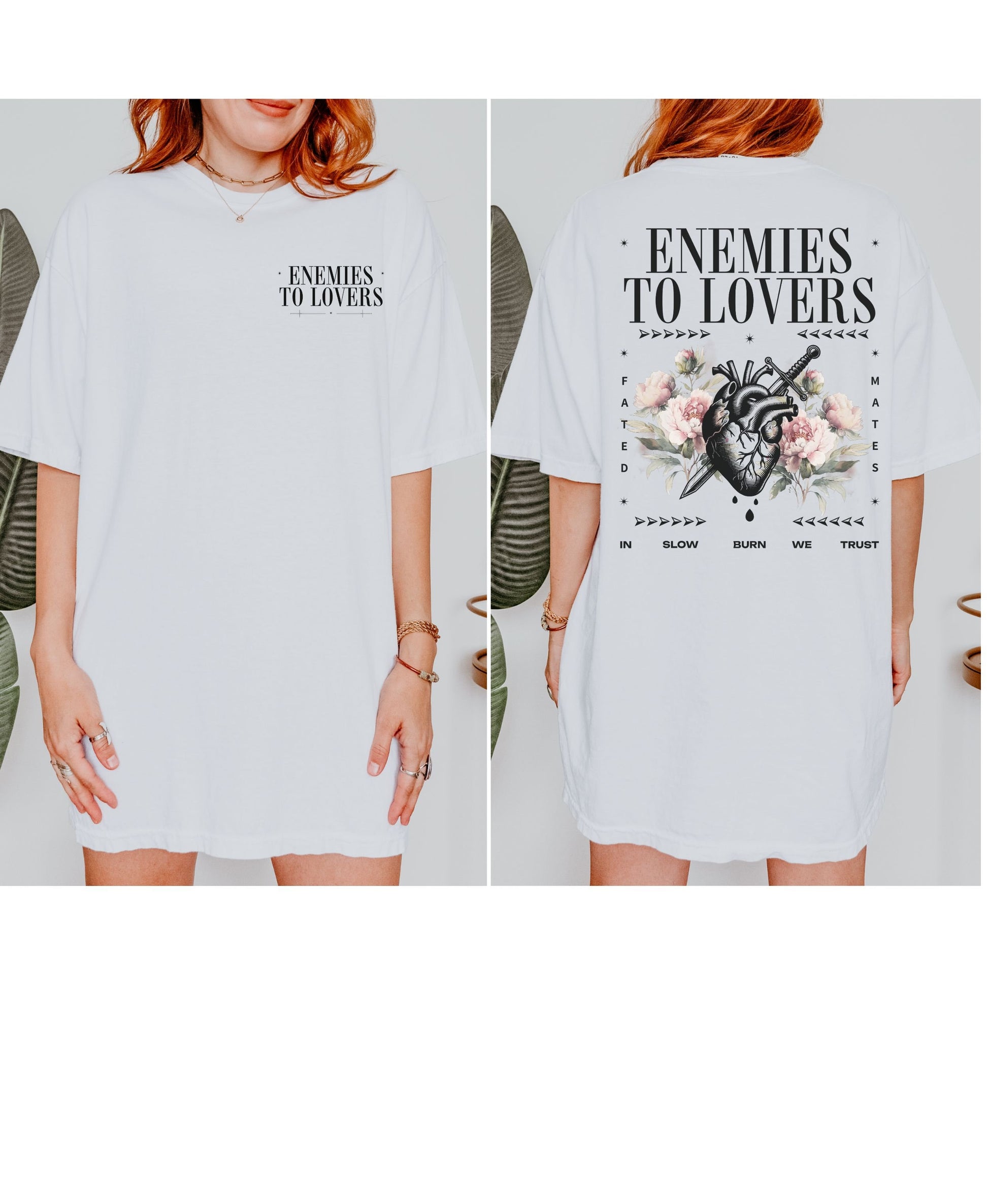 Enemies To Lovers Shirt Slow Burn Book Tropes Shirt Dark Romance Smut Shirt Fated Mates Romantasy Reader Bookish Things Fantasy Romance Gift