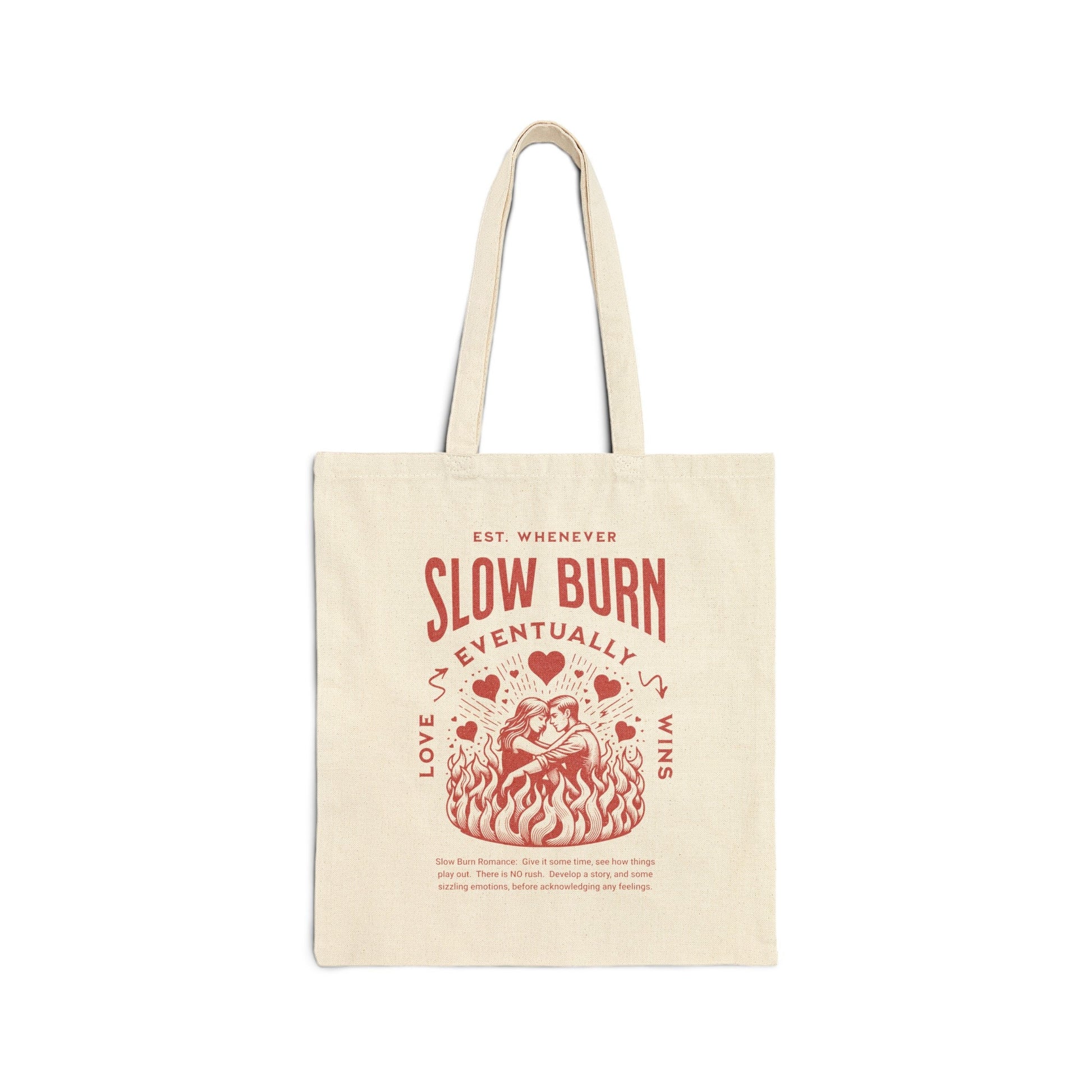 Slow Burn Book Tropes Tote Bag, Enemies to Lovers Downtown Girl Bookstagram Romantasy Booktok Merch Dark Romance Bookish Things Spicy Books