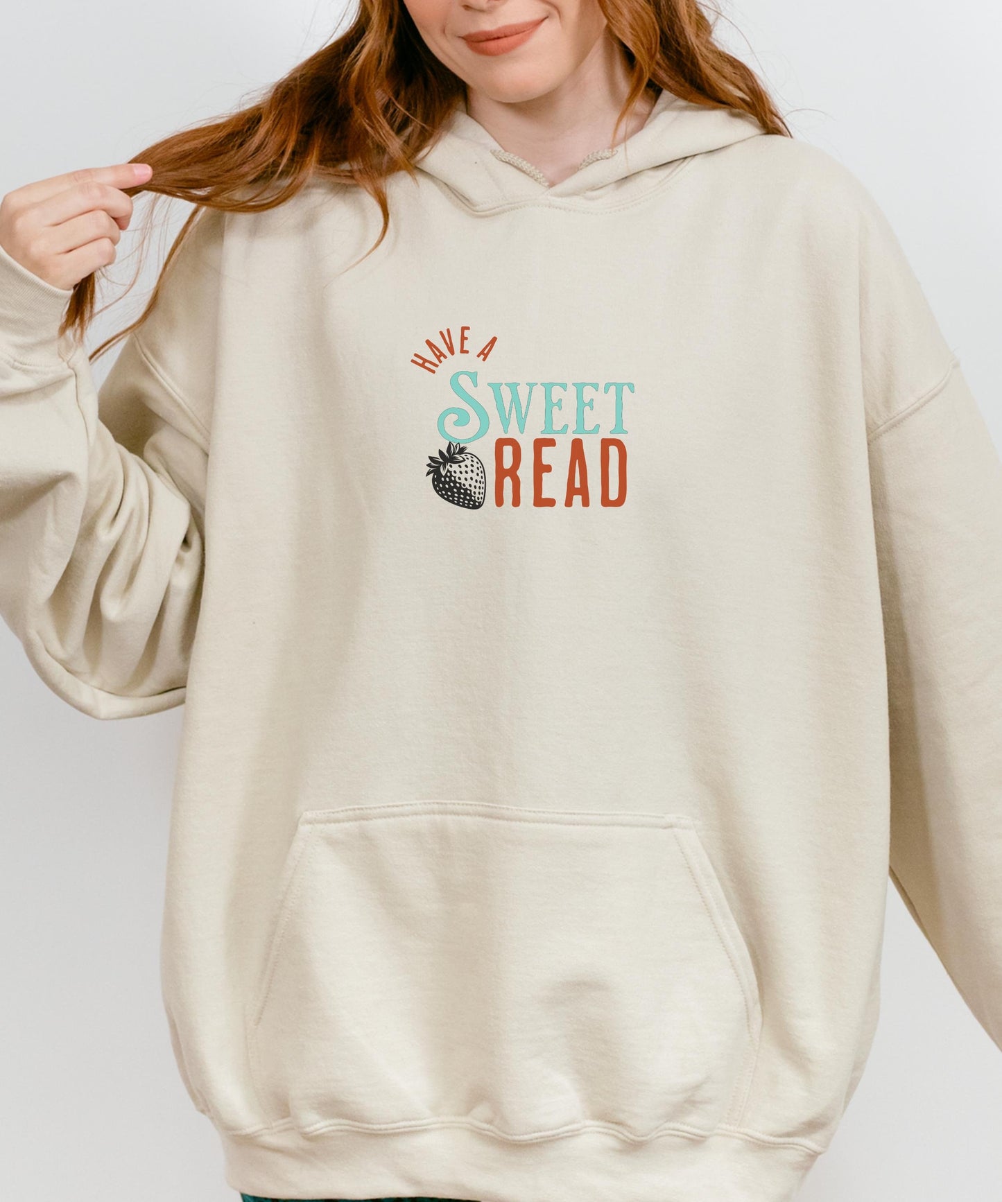Sweet Read Reading Sweatshirt, Strawberry Hoodie Hot girls Read Banned Books Downtown Girl Romantasy Fantasy Dark Romance Reader Smut Shirt