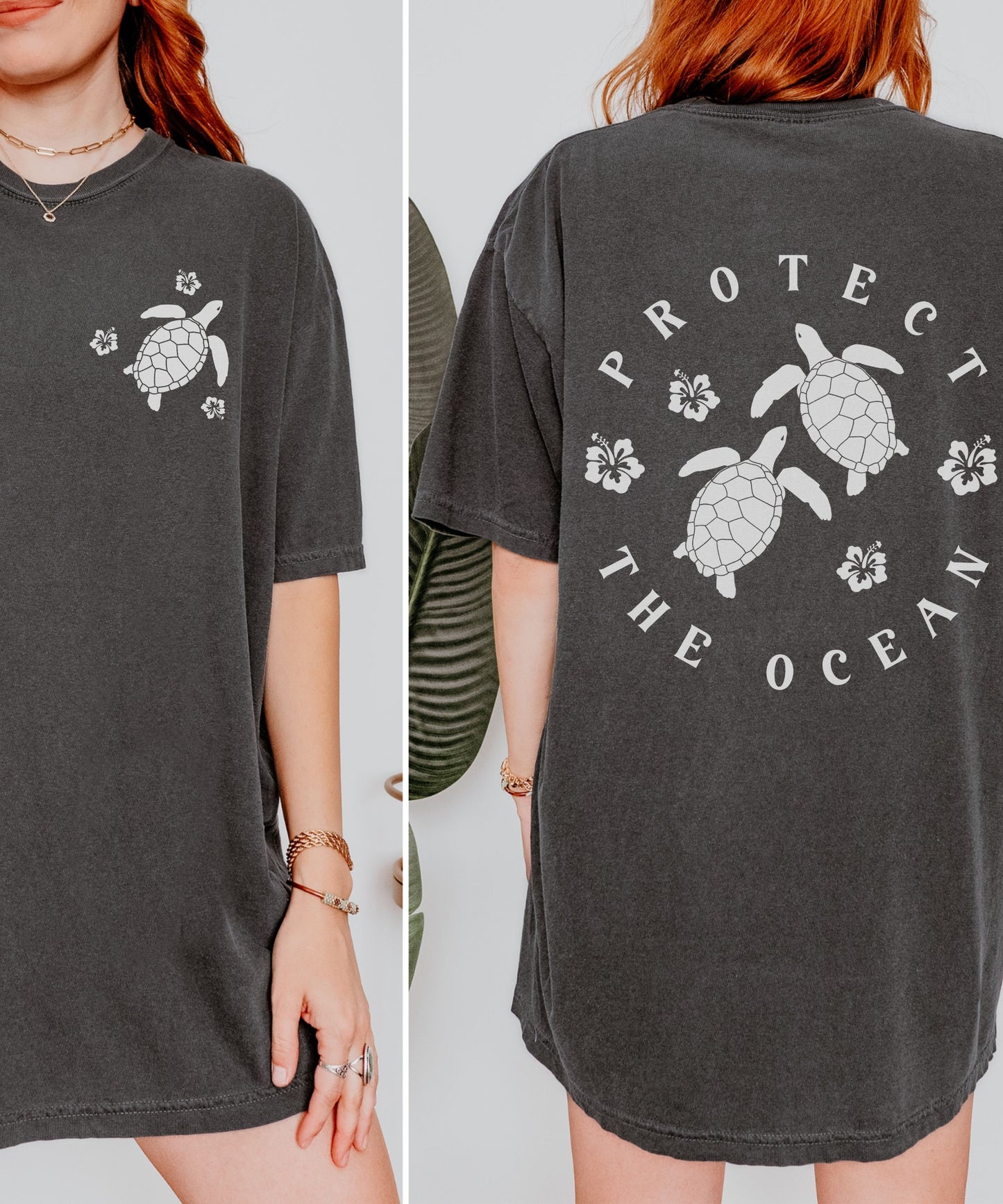 Protect The Ocean Sea Turtle Shirt, Mini Sea Turtle Shirt Ecology Shirt Mermaidcore Tee Mermaid Core Coconut Girl Beachy Shirt Preppy Stuff
