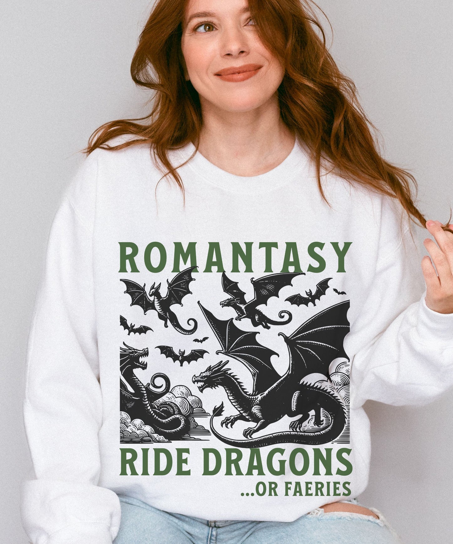 Romantasy Reader Dragon Rider Sweatshirt Reading Sweatshirt Spicy Books Smut Shirt Bookish Things Booklover Sweater Romance Fantasy Reader