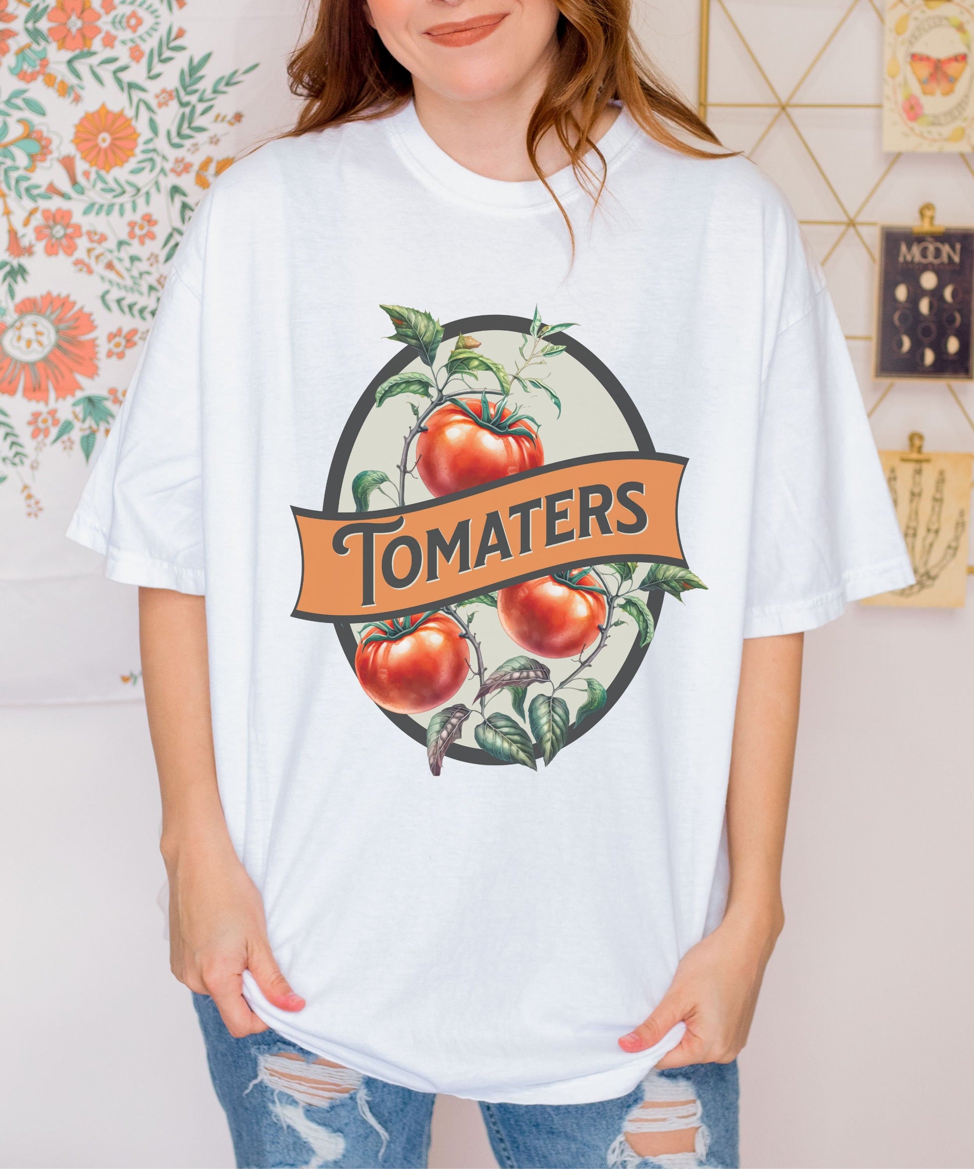 Tomaters Shirt, Tomato Shirt Vegetable Shirt Fruit Shirt Gardener Gift Unhinged Shirts Weirdcore Clothes Cottage Core Clothing Tomato Gifts
