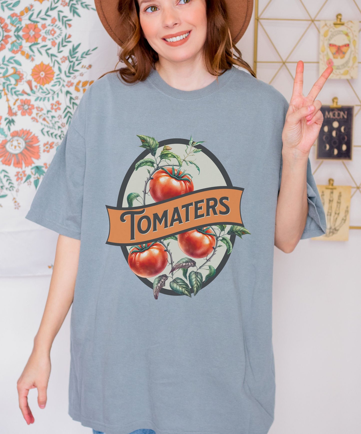 Tomaters Shirt, Tomato Shirt Vegetable Shirt Fruit Shirt Gardener Gift Unhinged Shirts Weirdcore Clothes Cottage Core Clothing Tomato Gifts