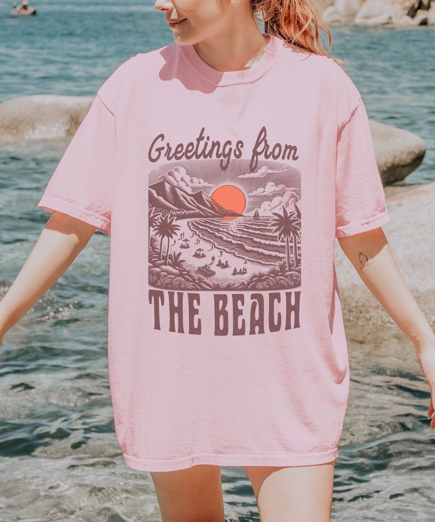 Greetings From The Beach Vacation Shirt Coconut Girl Oceancore Clothing Mermaidcore Coastal Tee Beachy Shirts Granola Girl Summer Time Shirt
