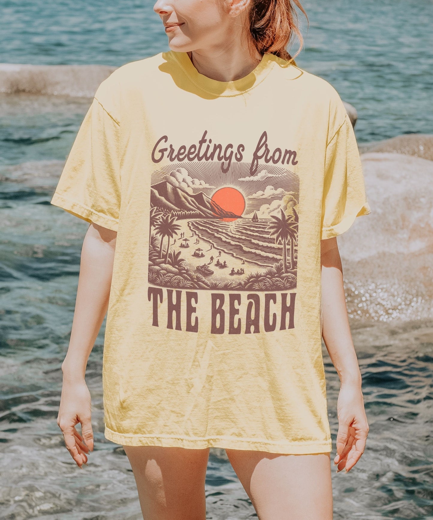 Greetings From The Beach Vacation Shirt Coconut Girl Oceancore Clothing Mermaidcore Coastal Tee Beachy Shirts Granola Girl Summer Time Shirt