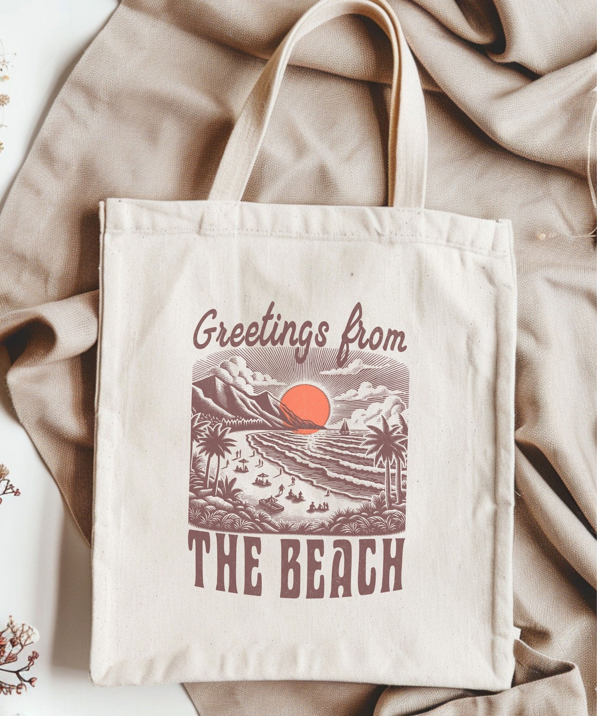 Greetings From The Beach Tote Bag, Coconut Girl Tote Bag Preppy Stuff Teenage Girl Gifts Beachy Tote Bag Market Bag Mermaidcore Granola Girl