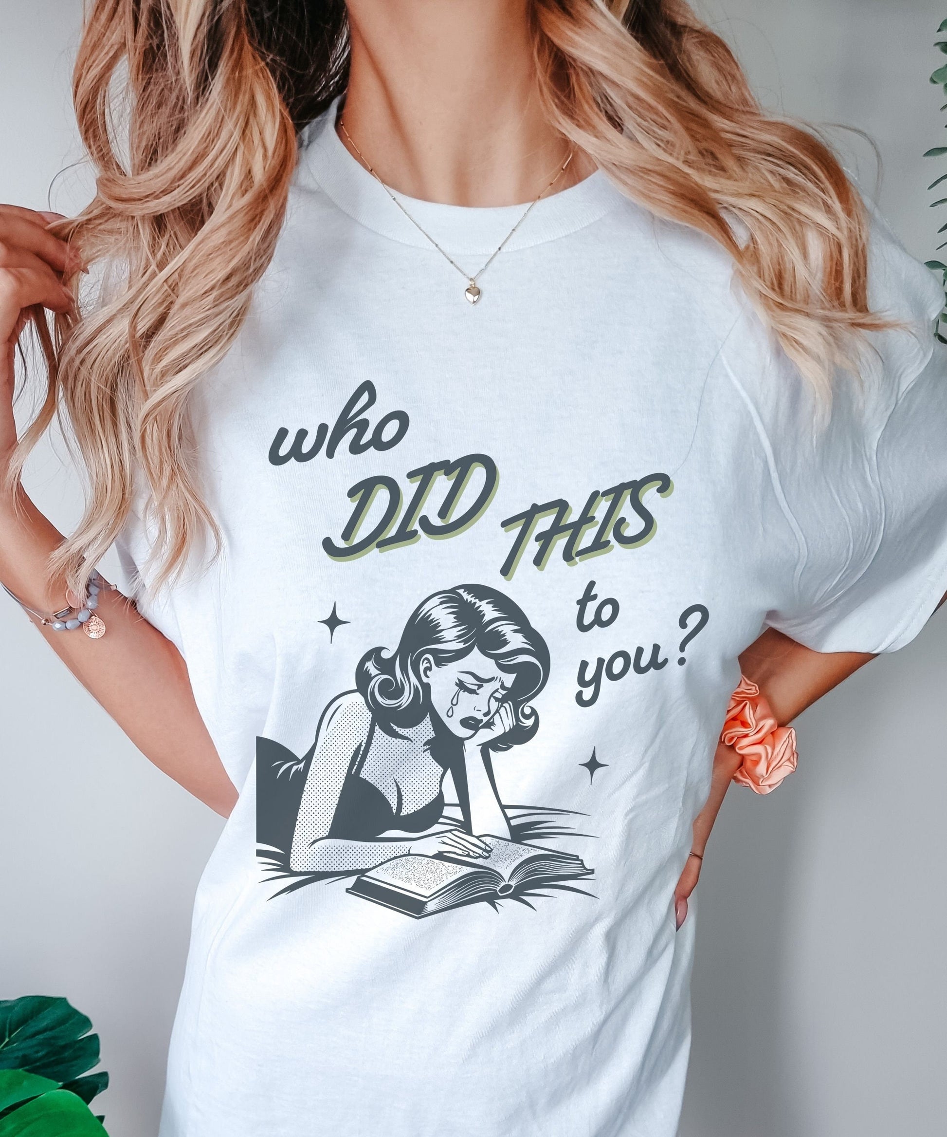 Who Did This To You Book Trope Shirt, Bookish Things Enemies To Lovers Shirt Dark Romance Smut Shirt Romantasy Fantasy Romance Reader TShirt