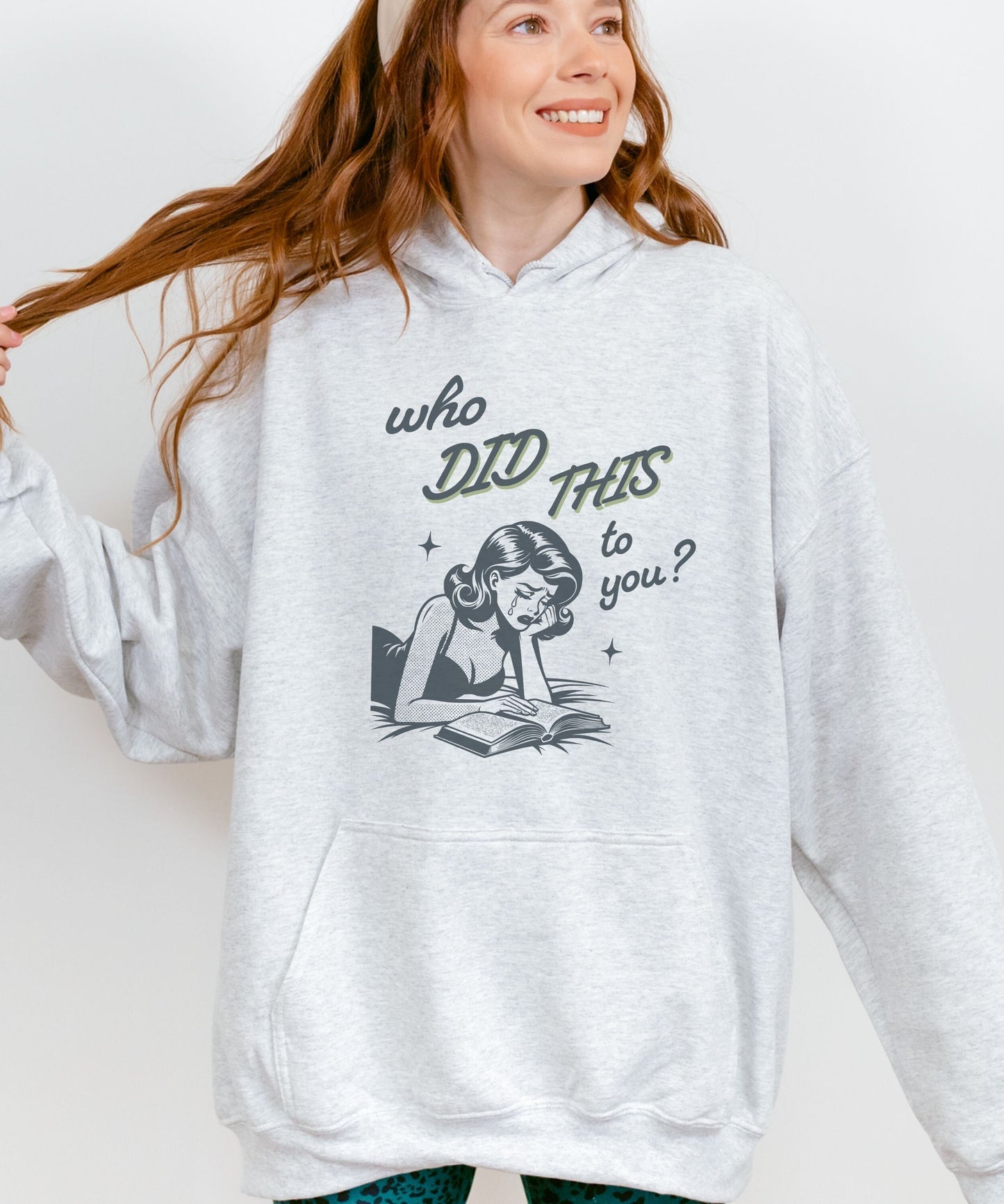 Who Did This To You Book Tropes Hoodie, Spicy Book Lover Sweater, Booktok Dark Romance Book Merch Romantasy Shirt Romance Reader Hoodie