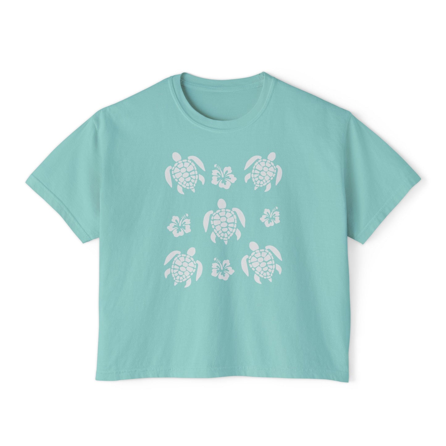 Sea Turtle Shirt, Semi Cropped Coconut Girl Mermaidcore Ocean Animal Shirt Hibiscus Shirt Preppy Stuff, Seaturtle Beachy Shirts Ecology Tee