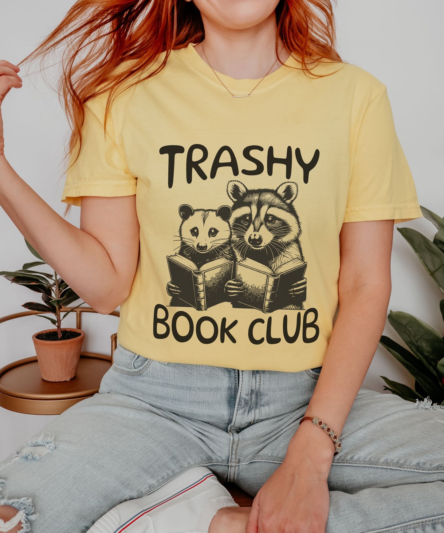 Trashy Book Club Raccoon Shirt Opossum Shirt Possum Shirt Smut Shirt Romantasy Romance Fantasy Dark Romance Reader TShirt
