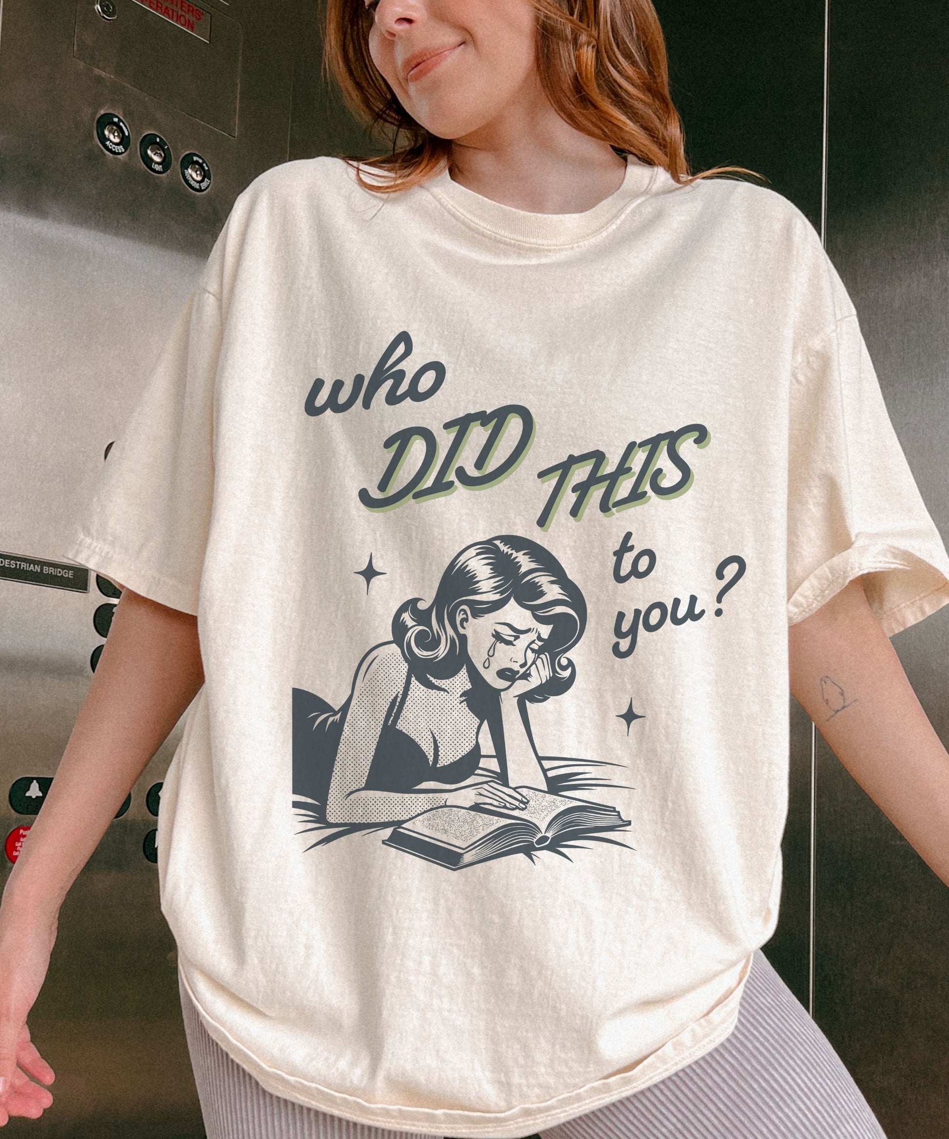 Who Did This To You Book Trope Shirt, Bookish Things Enemies To Lovers Shirt Dark Romance Smut Shirt Romantasy Fantasy Romance Reader TShirt