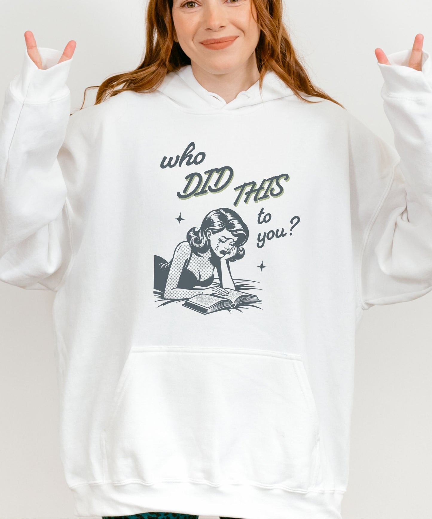 Who Did This To You Book Tropes Hoodie, Spicy Book Lover Sweater, Booktok Dark Romance Book Merch Romantasy Shirt Romance Reader Hoodie