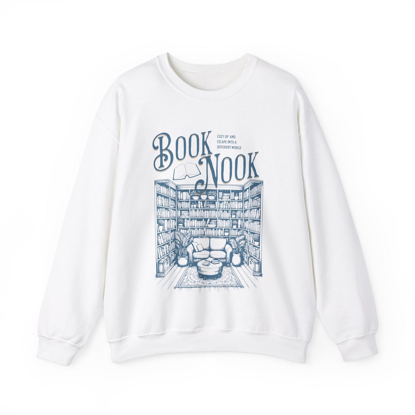 Book Nook Reading Sweatshirt, Literature Shirt Library Crewneck Romantasy Fantasy Dark Romance Reader Sweatshirt Booktrovert Reading Sweater
