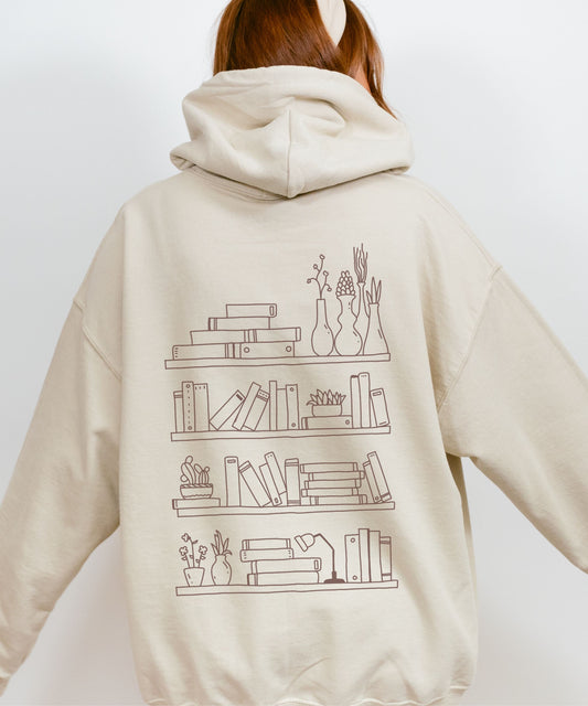 Mind Your Own Bookshelf Hoodie, Reading Sweatshirt Banned Books Smut Shirt Romantasy Dark Romance Reader Booktrovert Library Sweatshirt