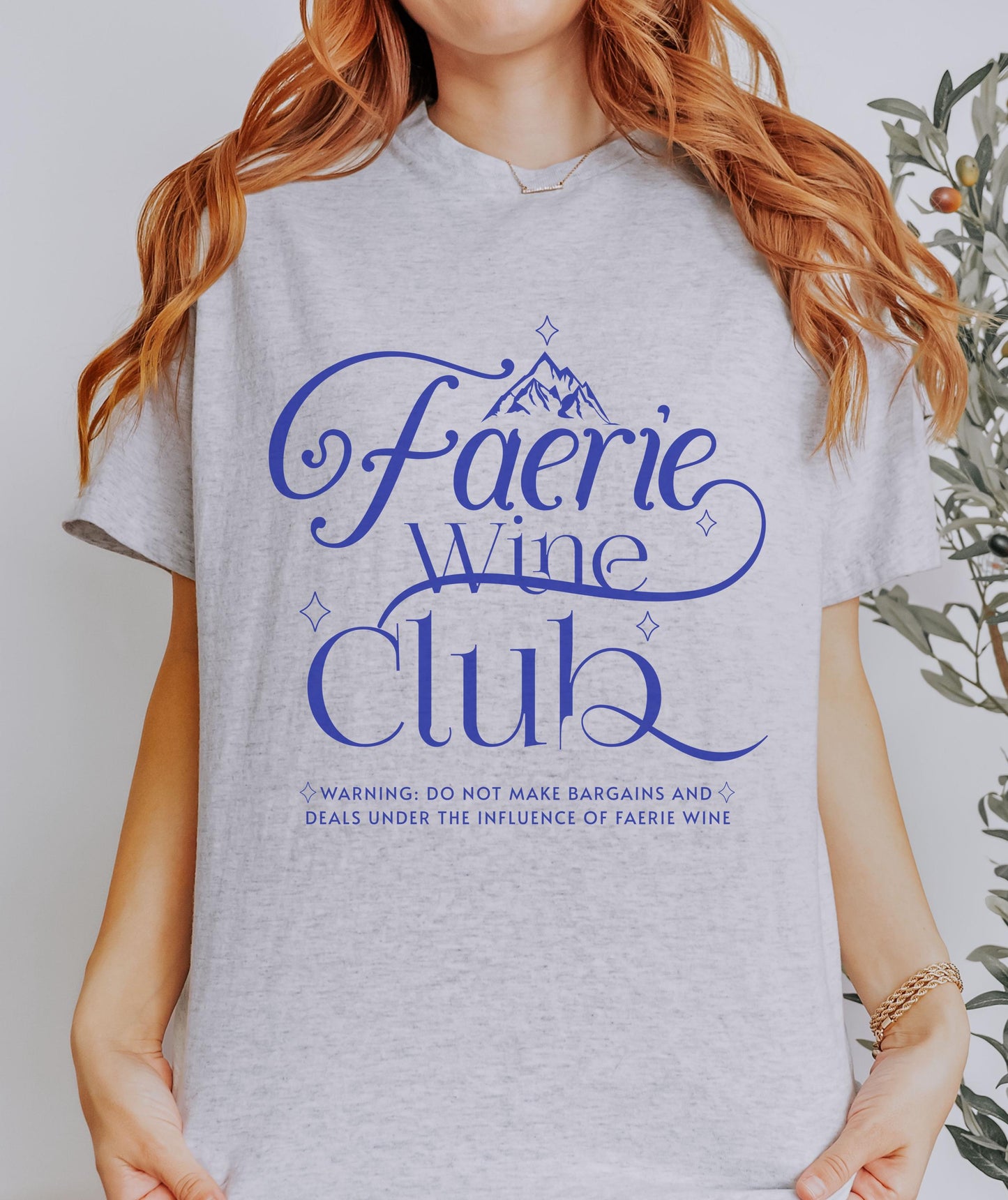 Faerie Wine Club Bookish Shirt, Reading Booklover Gifts Fantasy Romance Fiction Smut Shirt Romantasy Reader Shirt Booktok Merch Fantasycore