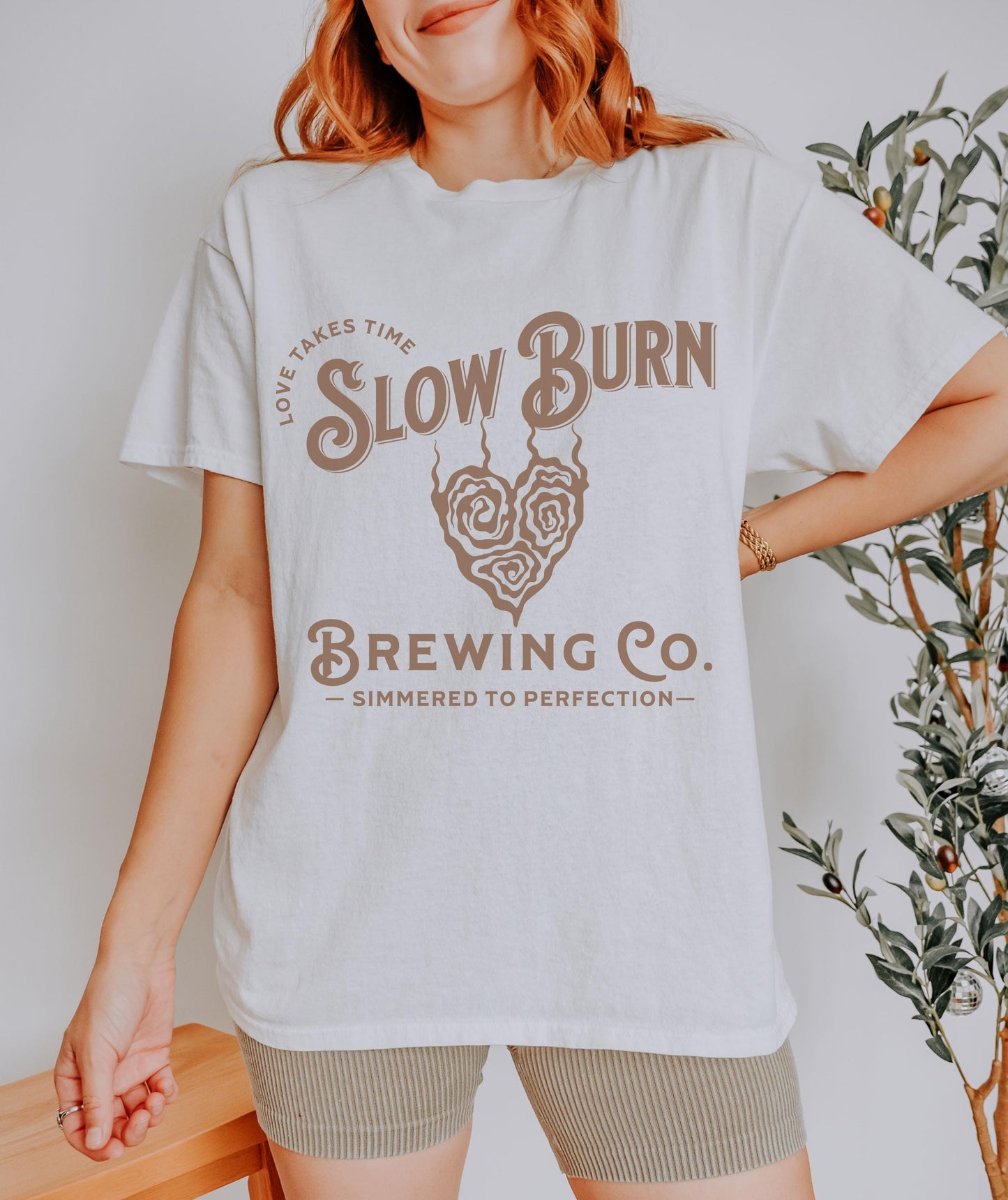 Slow Burn Brewing Co Book Tropes Shirt, Booktrovert Smut Shirt Romantasy Reader Tee Enemies To Lovers Dark Romance Spicy Bookish Love Shirt
