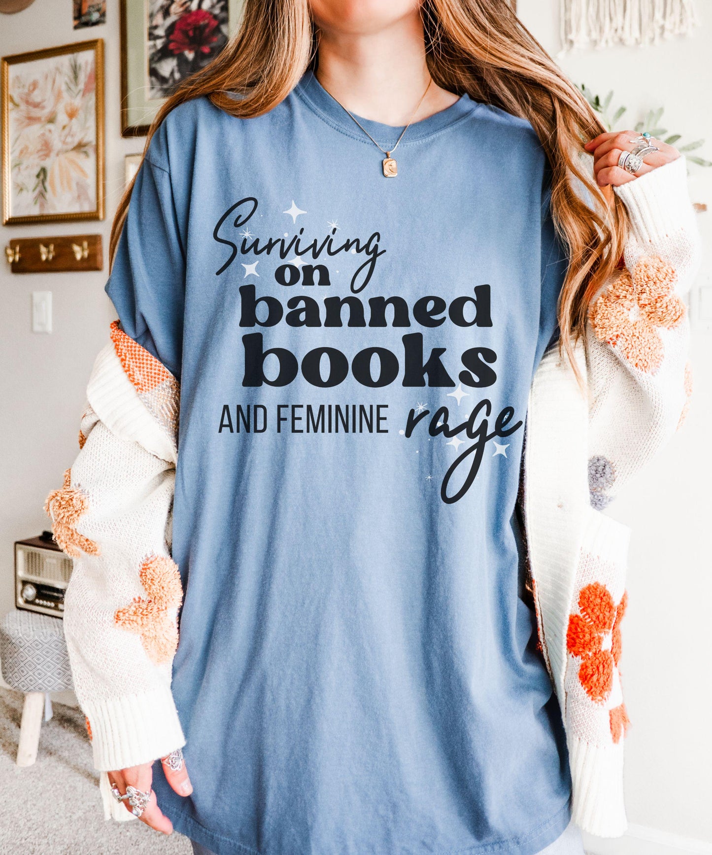Banned Books Shirt, Feminist Shirt Feminine Rage Women's Rights Shirt literature shirt leftist shirt RBG, I'm With The Banned Female Rage