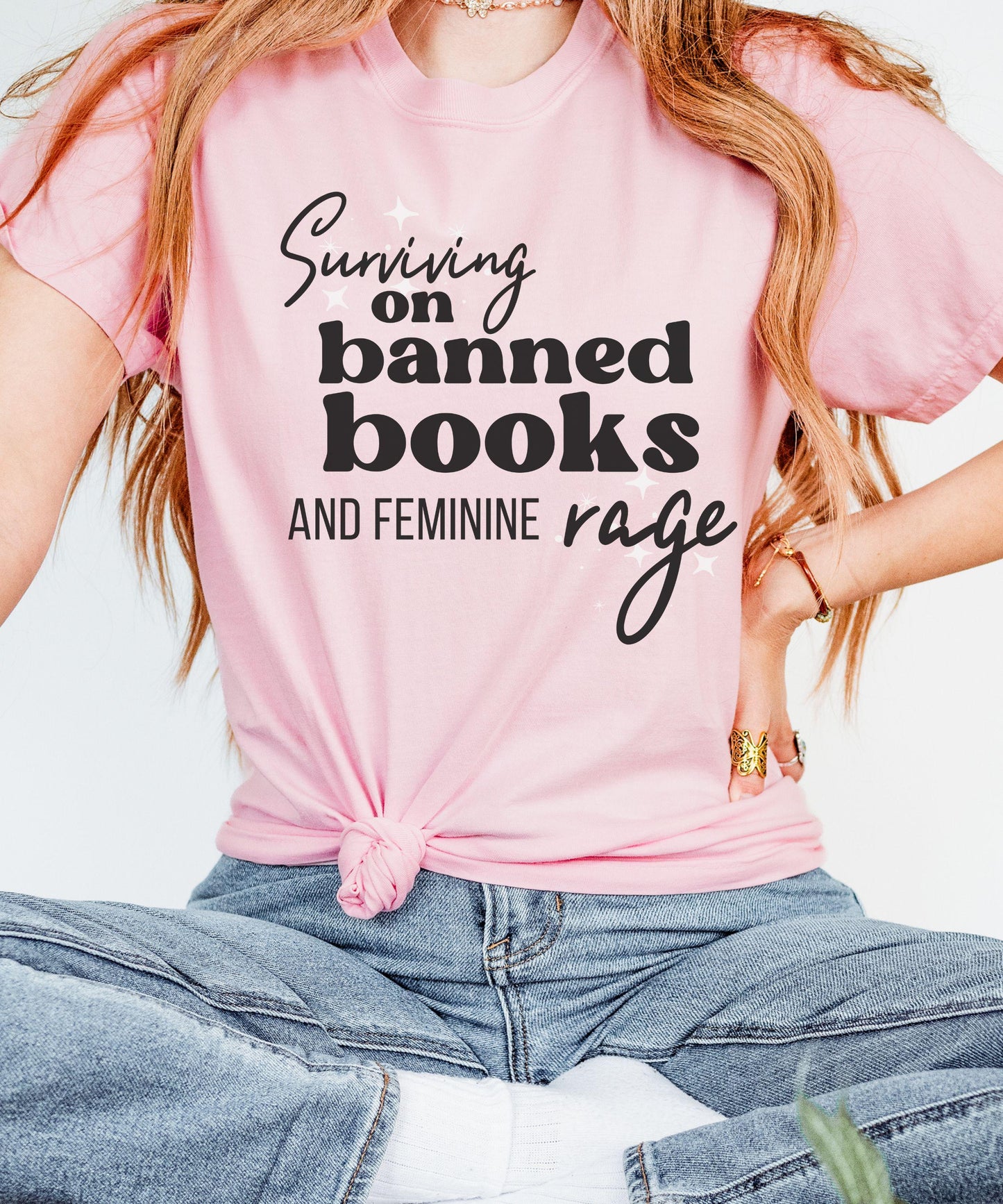 Banned Books Shirt, Feminist Shirt Feminine Rage Women's Rights Shirt literature shirt leftist shirt RBG, I'm With The Banned Female Rage