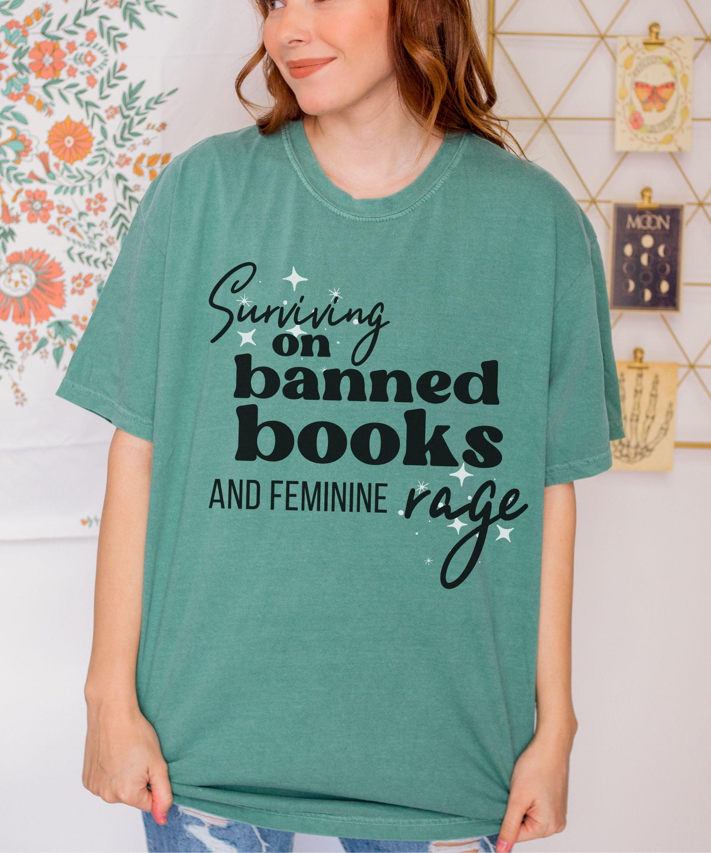 Banned Books Shirt, Feminist Shirt Feminine Rage Women's Rights Shirt literature shirt leftist shirt RBG, I'm With The Banned Female Rage