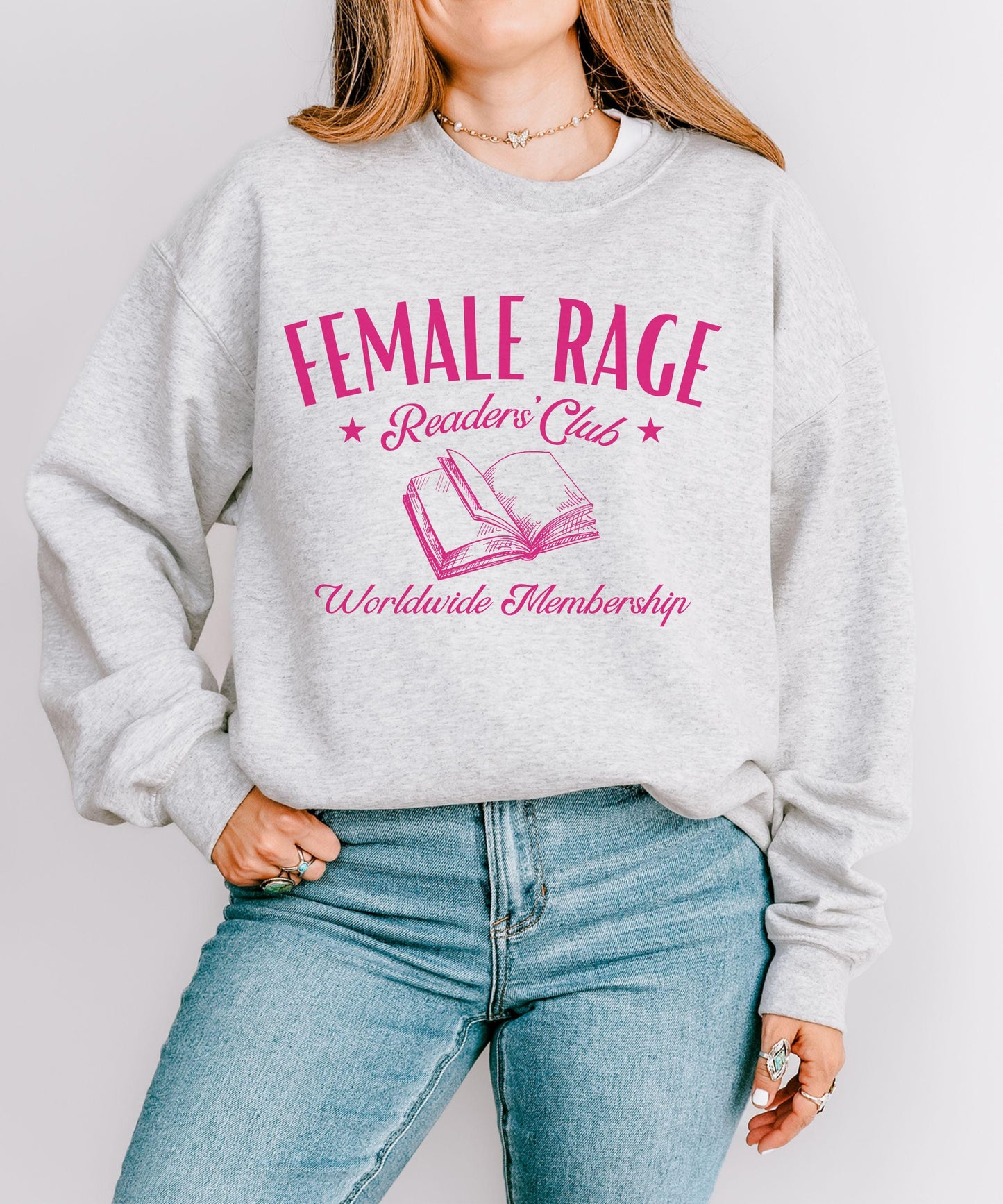 Female Rage Readers Club Sweatshirt, Feminist Sweatshirt Leftist Shirt Book Club Sweatshirt Women's Empowerment Banned Books Sweatshirt