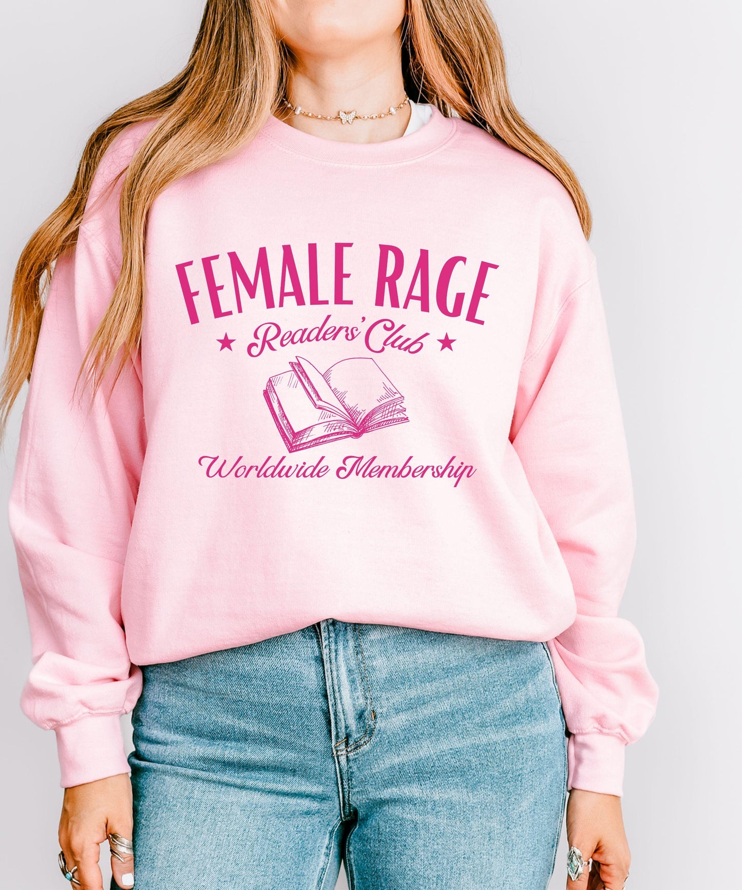 Female Rage Readers Club Sweatshirt, Feminist Sweatshirt Leftist Shirt Book Club Sweatshirt Women's Empowerment Banned Books Sweatshirt