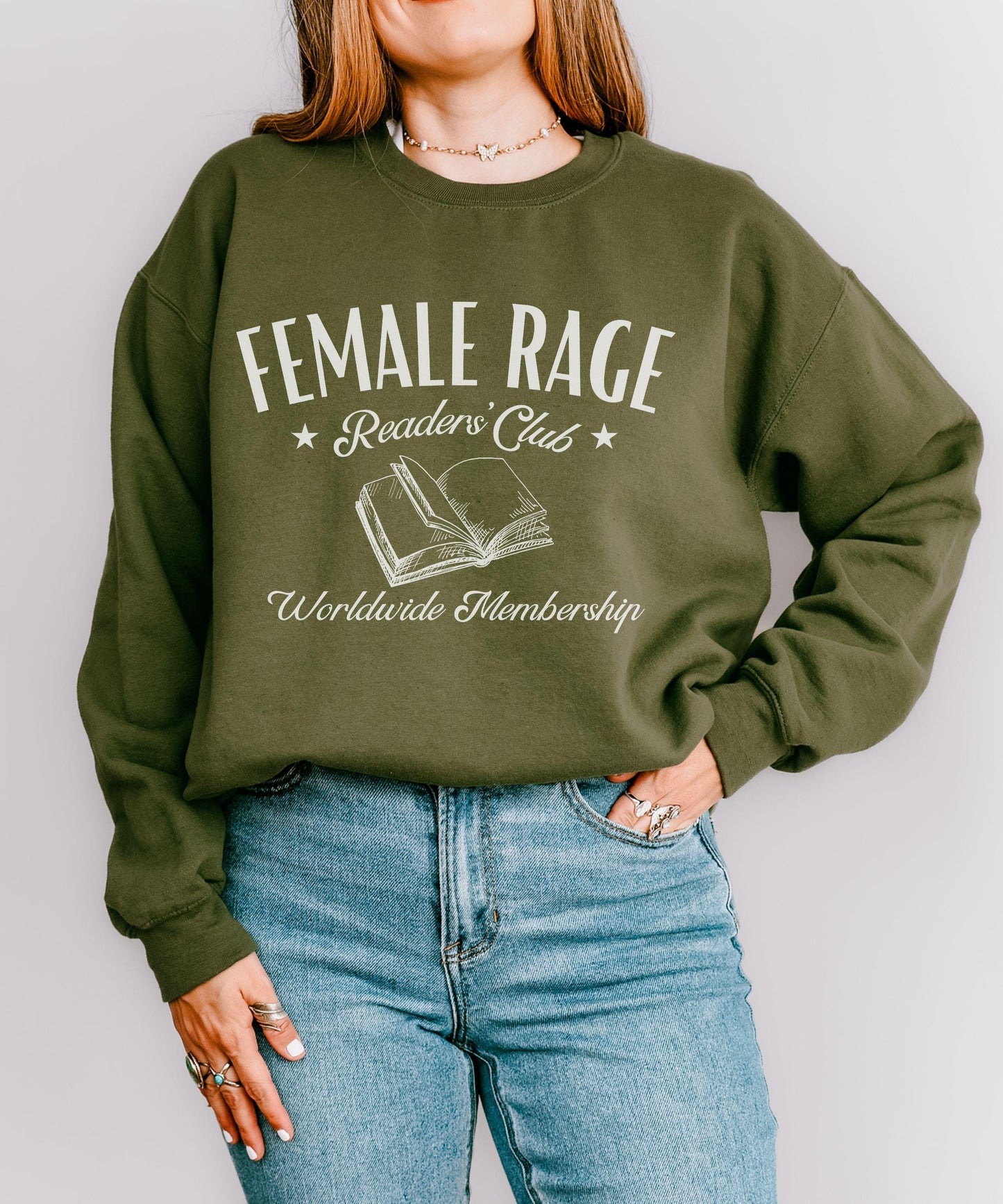Female Rage Readers Club Sweatshirt, Feminist Sweatshirt Leftist Shirt Book Club Sweatshirt Women's Empowerment Banned Books Sweatshirt