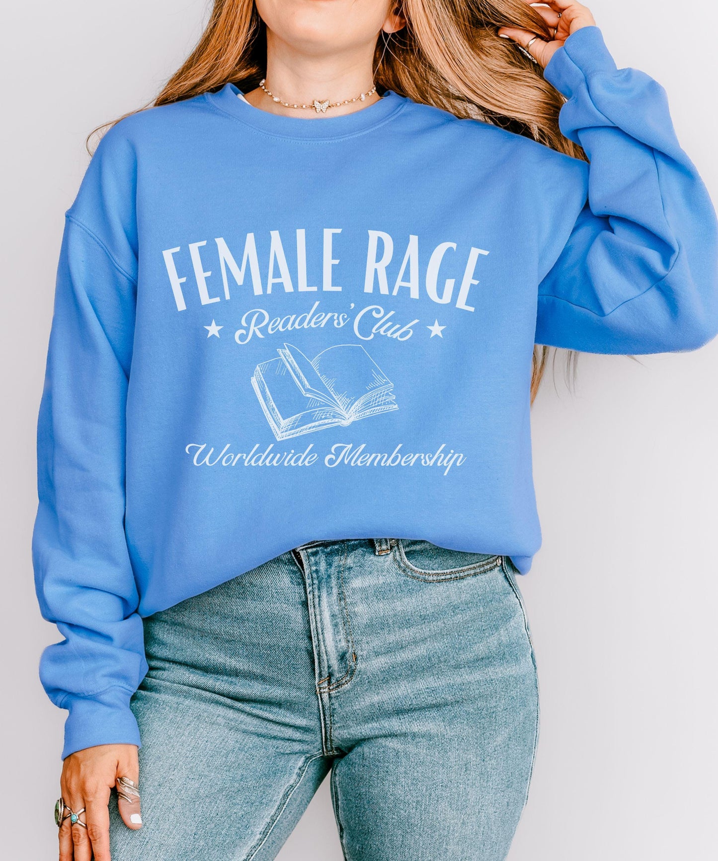 Female Rage Readers Club Sweatshirt, Feminist Sweatshirt Leftist Shirt Book Club Sweatshirt Women's Empowerment Banned Books Sweatshirt