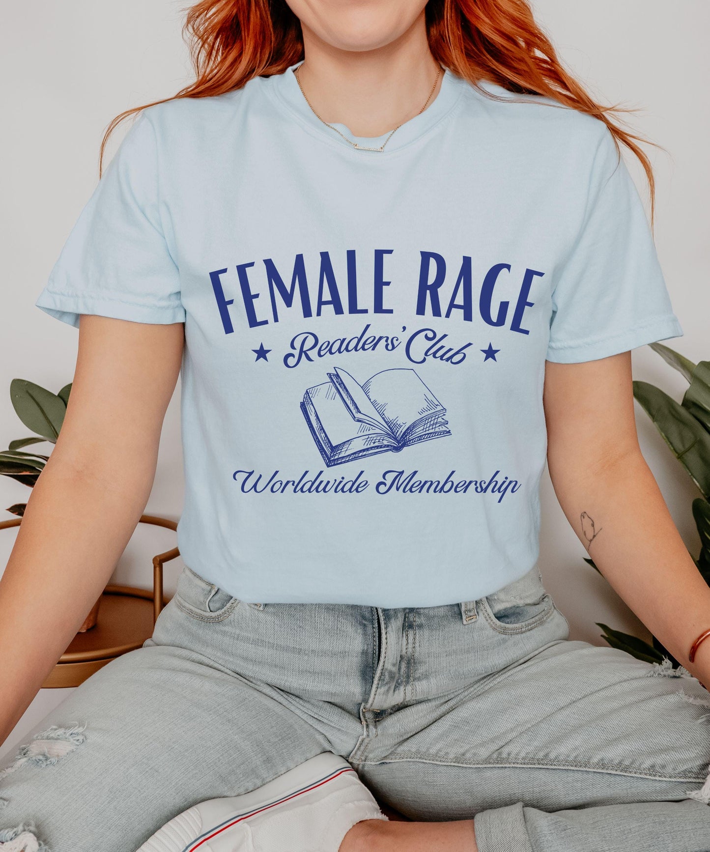 Female Rage Readers Club Shirt, Feminist Leftist Shirt Book Club Gift Women's Empowerment Banned Books Shirt Bookcore Literature Tee