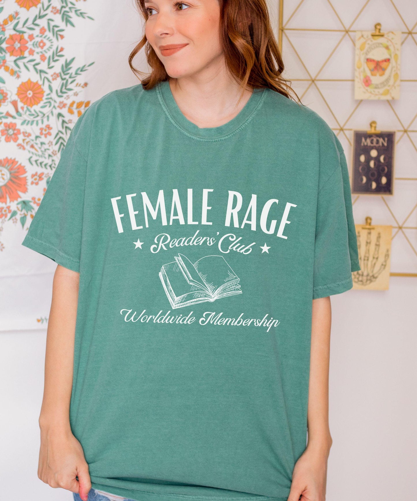 Female Rage Readers Club Shirt, Feminist Leftist Shirt Book Club Gift Women's Empowerment Banned Books Shirt Bookcore Literature Tee