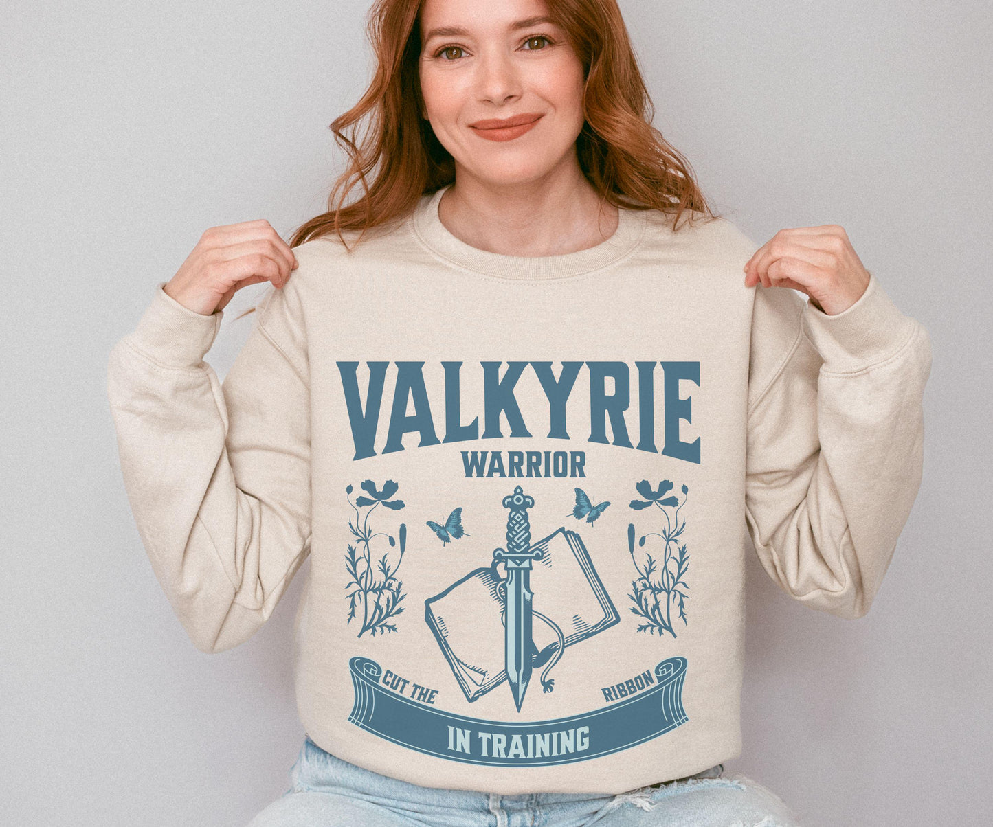 Valkyrie Sweatshirt, Warrior In Training Licensed SJM Merch, Sarah J Maas Cassian Velaris Shirt ACOSF Silver Flames ACOTAR Crewneck