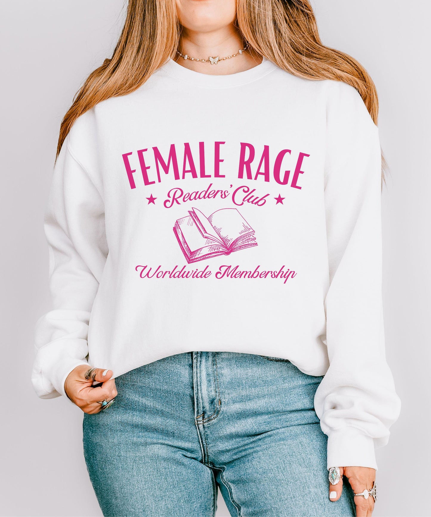 Female Rage Readers Club Sweatshirt, Feminist Sweatshirt Leftist Shirt Book Club Sweatshirt Women's Empowerment Banned Books Sweatshirt