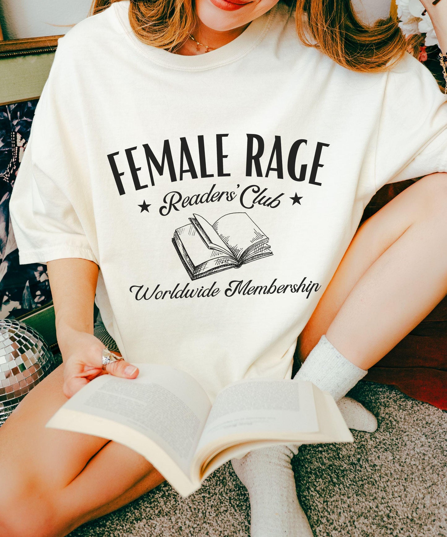 Female Rage Readers Club Shirt, Feminist Leftist Shirt Book Club Gift Women's Empowerment Banned Books Shirt Bookcore Literature Tee