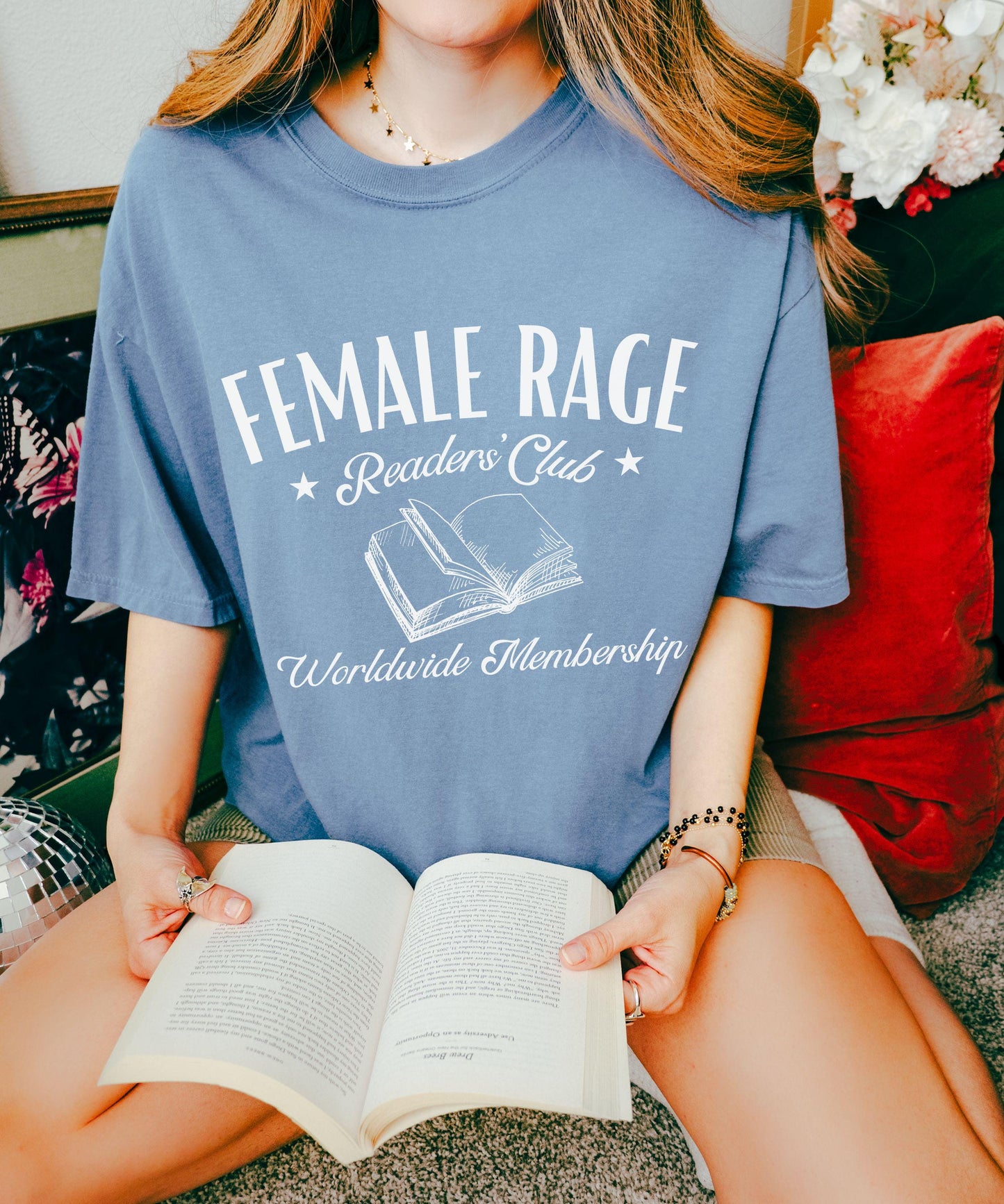 Female Rage Readers Club Shirt, Feminist Leftist Shirt Book Club Gift Women's Empowerment Banned Books Shirt Bookcore Literature Tee