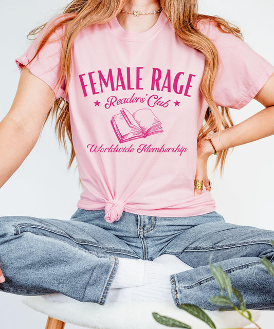 Female Rage Readers Club Shirt, Feminist Leftist Shirt Book Club Gift Women's Empowerment Banned Books Shirt Bookcore Literature Tee