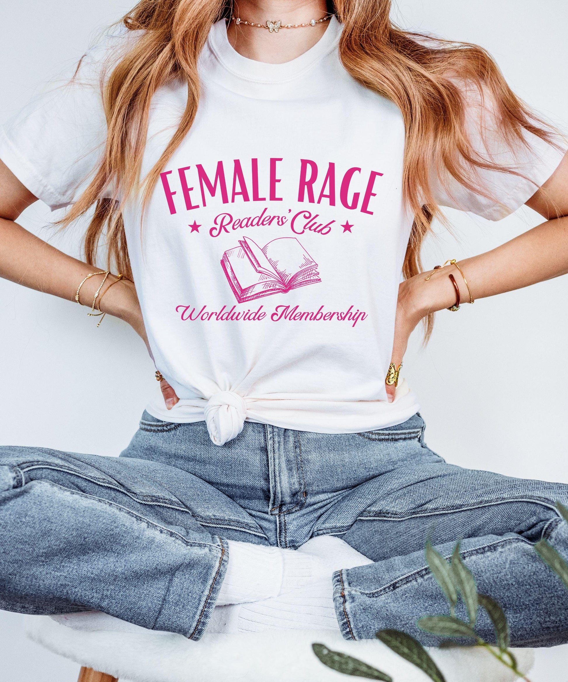 Female Rage Readers Club Shirt, Feminist Leftist Shirt Book Club Gift Women's Empowerment Banned Books Shirt Bookcore Literature Tee