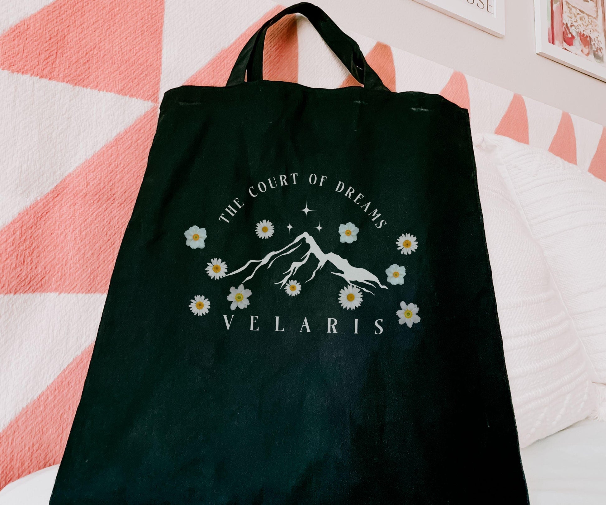 Velaris Tote Bag, The Court of Dreams Floral Tote, Officially Licensed SJM Merch ACOMAF Feyre and Rhysand ACOTAR Romantasy Book Club Gift