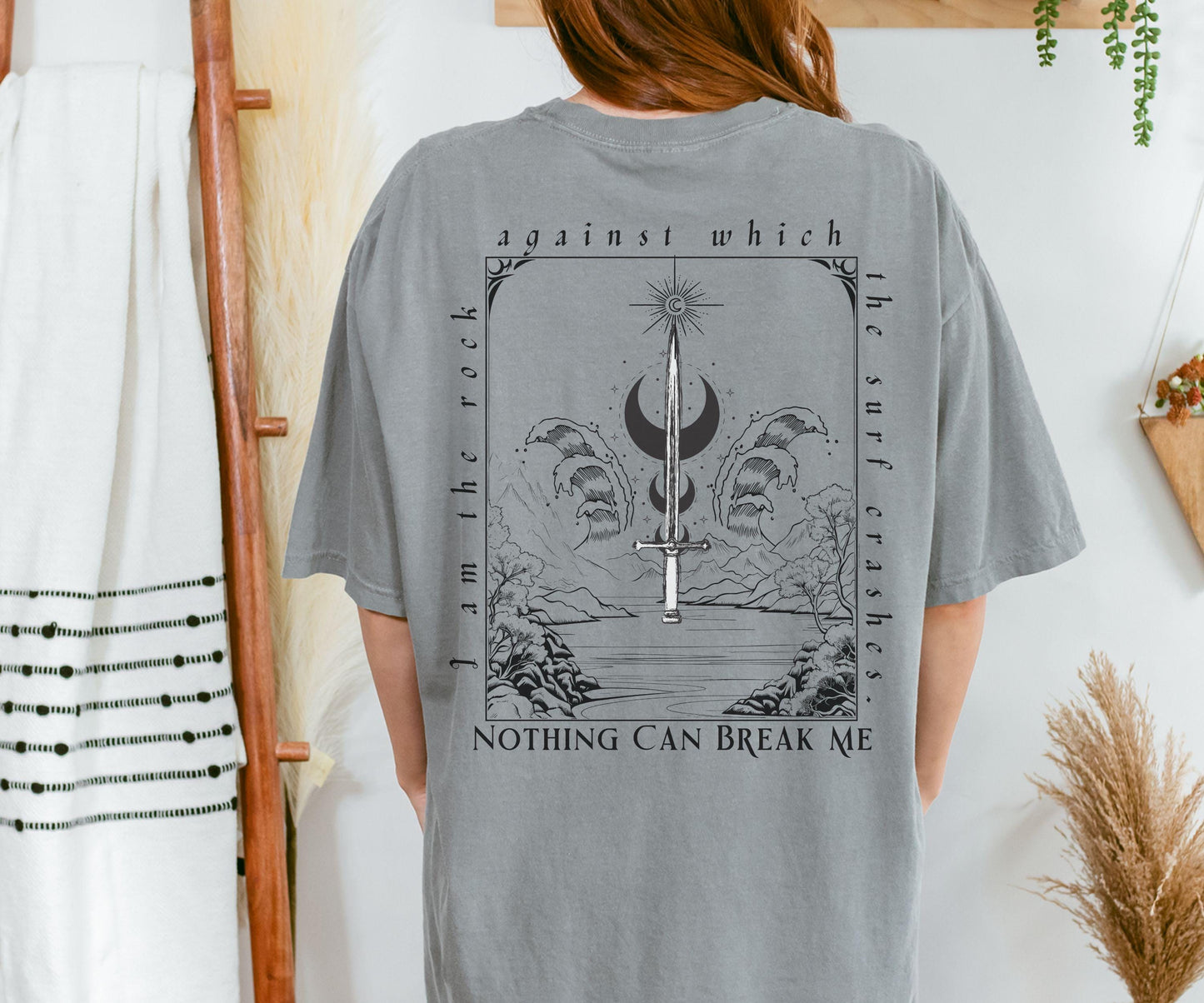Valkyrie Shirt, I am the Rock Valkyrie Quote, ACOSF Licensed SJM Merch, Nesta Archeron House of Wind Climb The Mountain, Sarah J Maas Tshirt